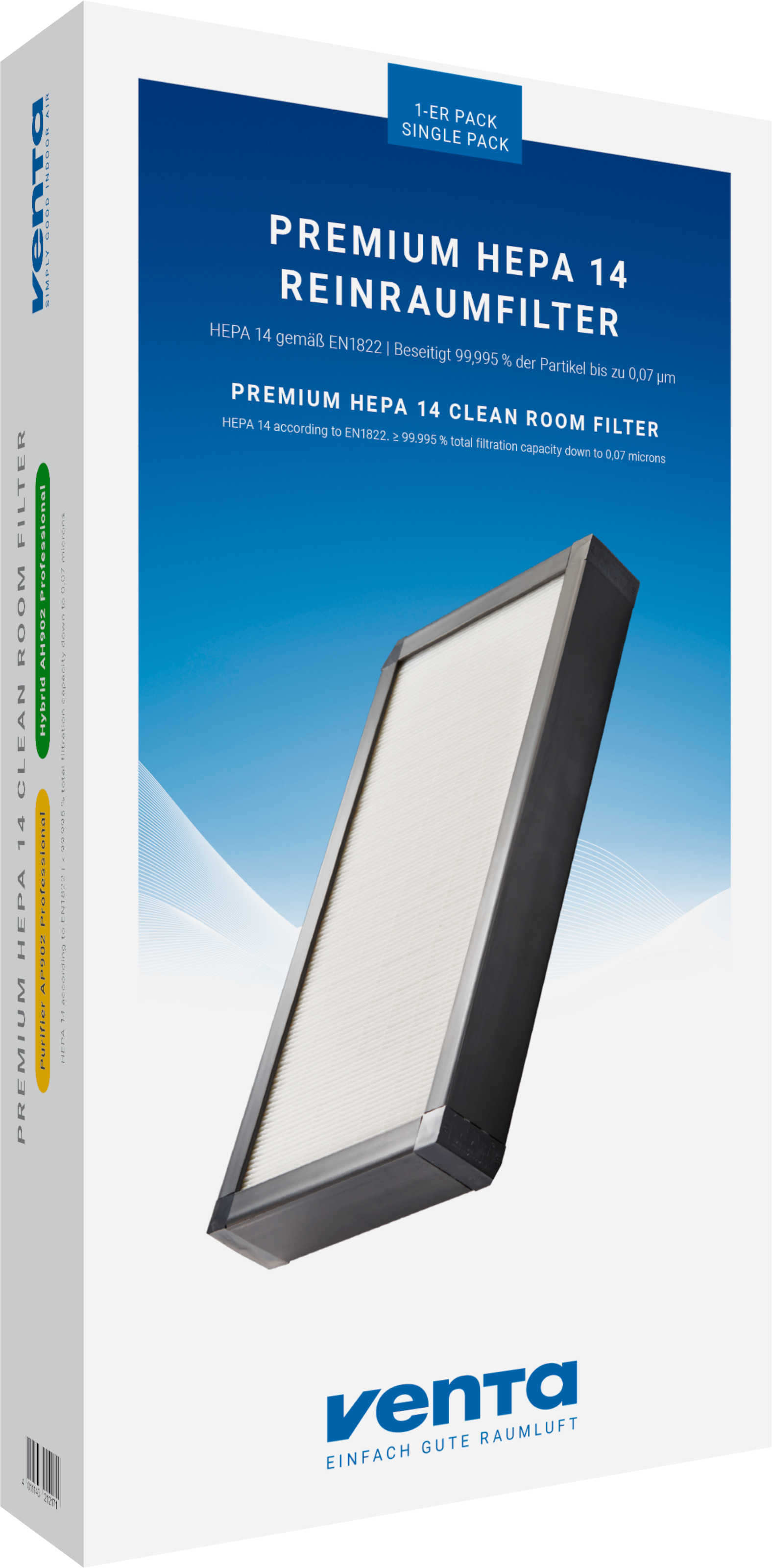 Venta HEPA-Filter »H14 Reinraumfilter 1er VPE«, (Packung), HEPA 14 Nelior-Filtertechnologie