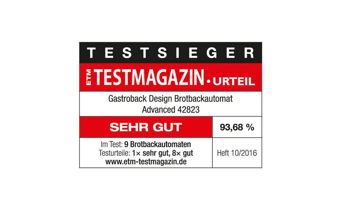 Gastroback Brotbackautomat »»Design Advanced Silberfarben Schwarz« Art.-Nr.: 7290385643«, 18 Programme, Lieferung mit passendem CH-Fixadapter