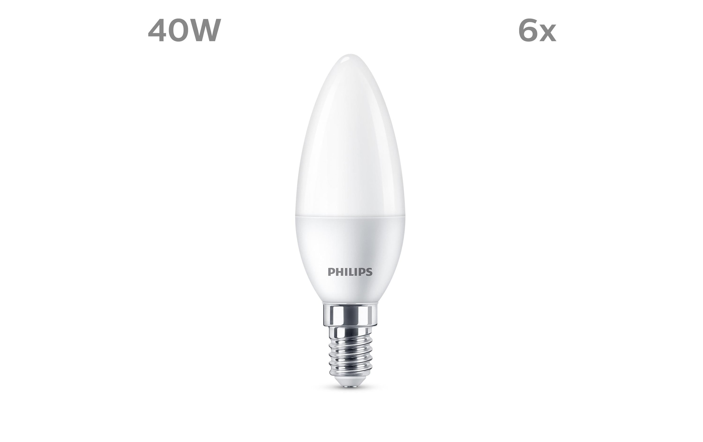 Philips LED-Leuchtmittel »(40W), 4.9W, E14, War«, E14, Warmweiss