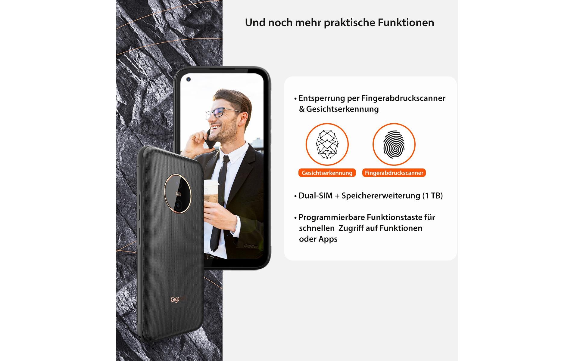 Gigaset Smartphone »128 GB Titanium«, Schwarz