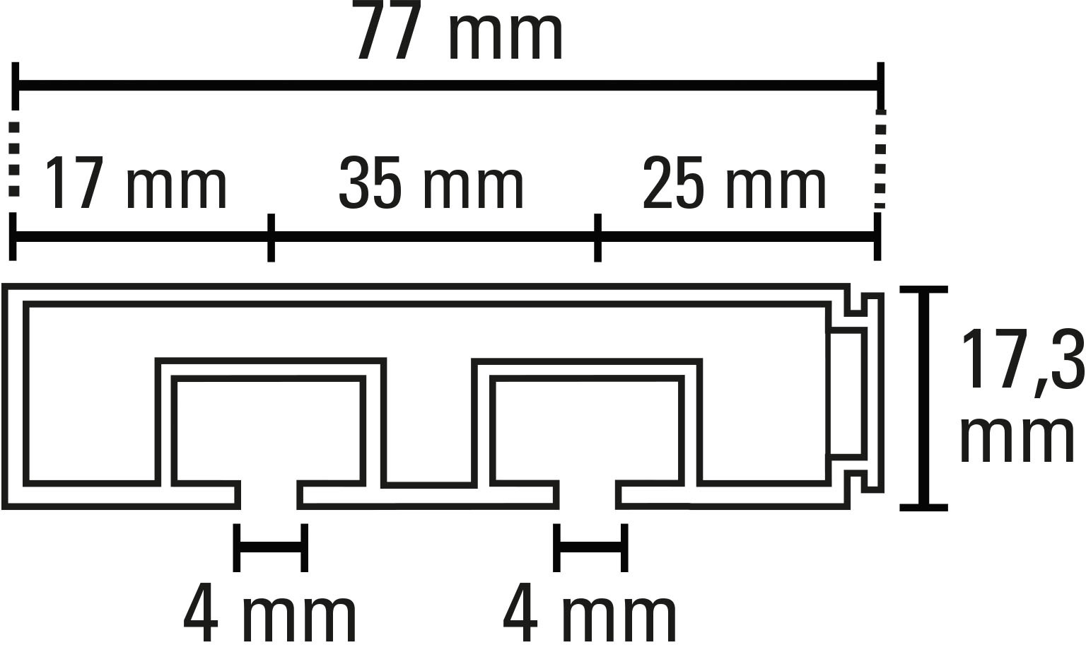GARDINIA Gardinenstange »Vorhangschienen Set Kunststoff GK«, 2 läufig-läufig, Fixmass, 2-läufig