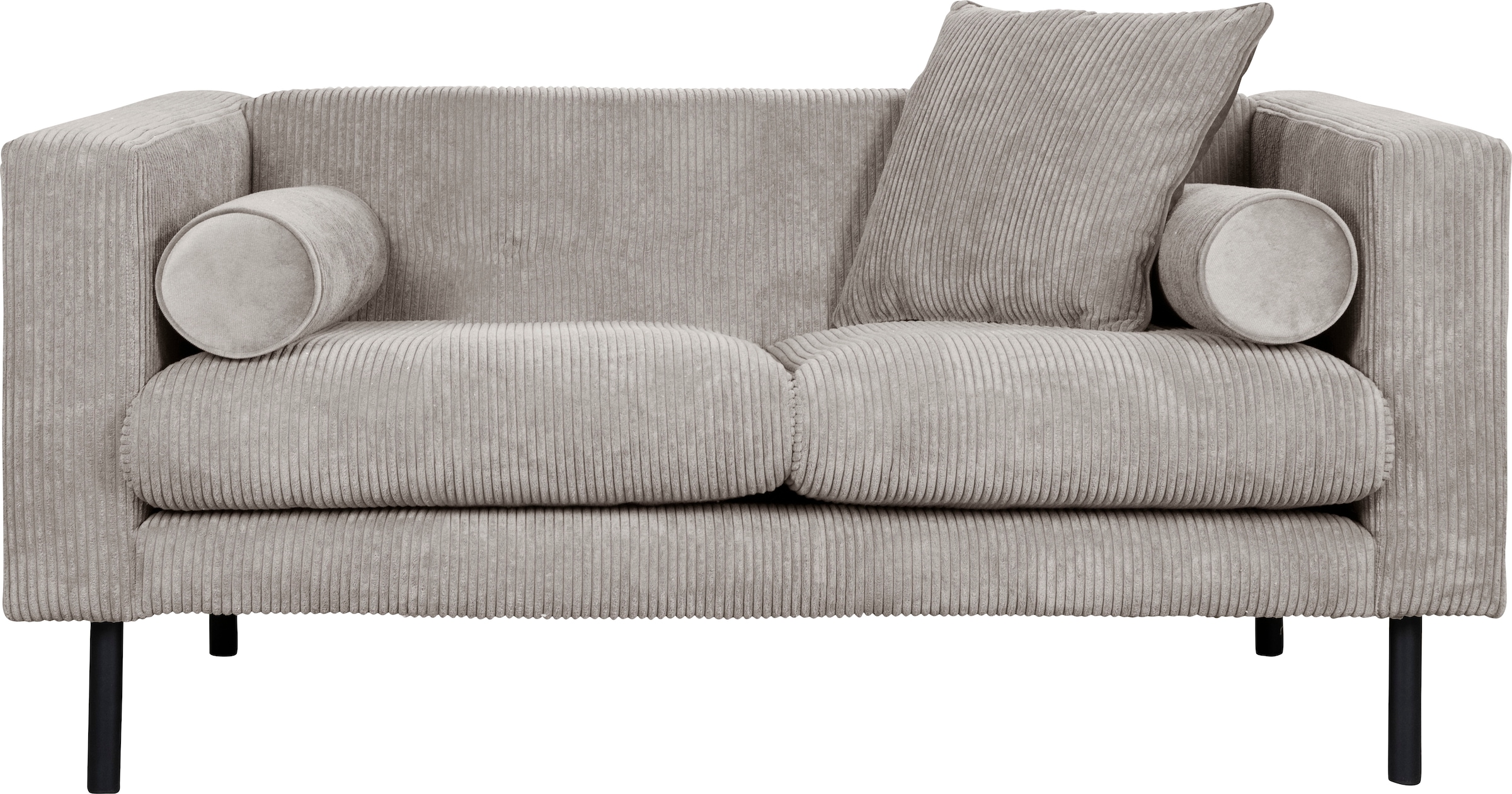 Guido Maria Kretschmer Home&Living 2-Sitzer »Lillibeth Designsofa mit Wellenunterfederung, Masse B/T/H: 155/74/83 cm«, Zierkissen als Wendekissen, in Samtoptik oder Cord