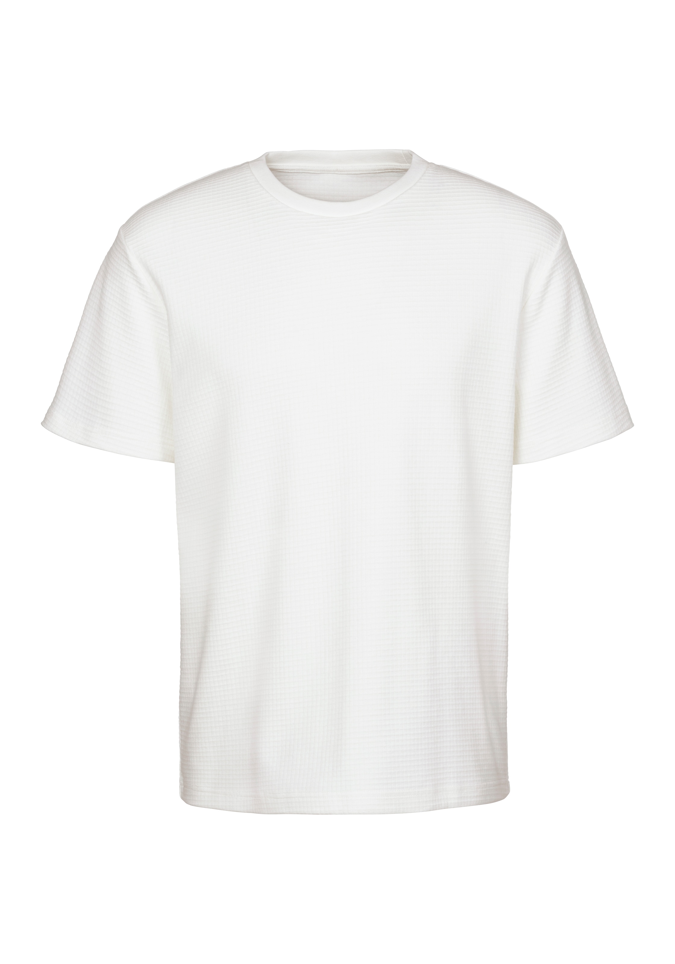 John Devin T-Shirt, Rundhalsshirt mit Struktur aus Baumwoll-Mix