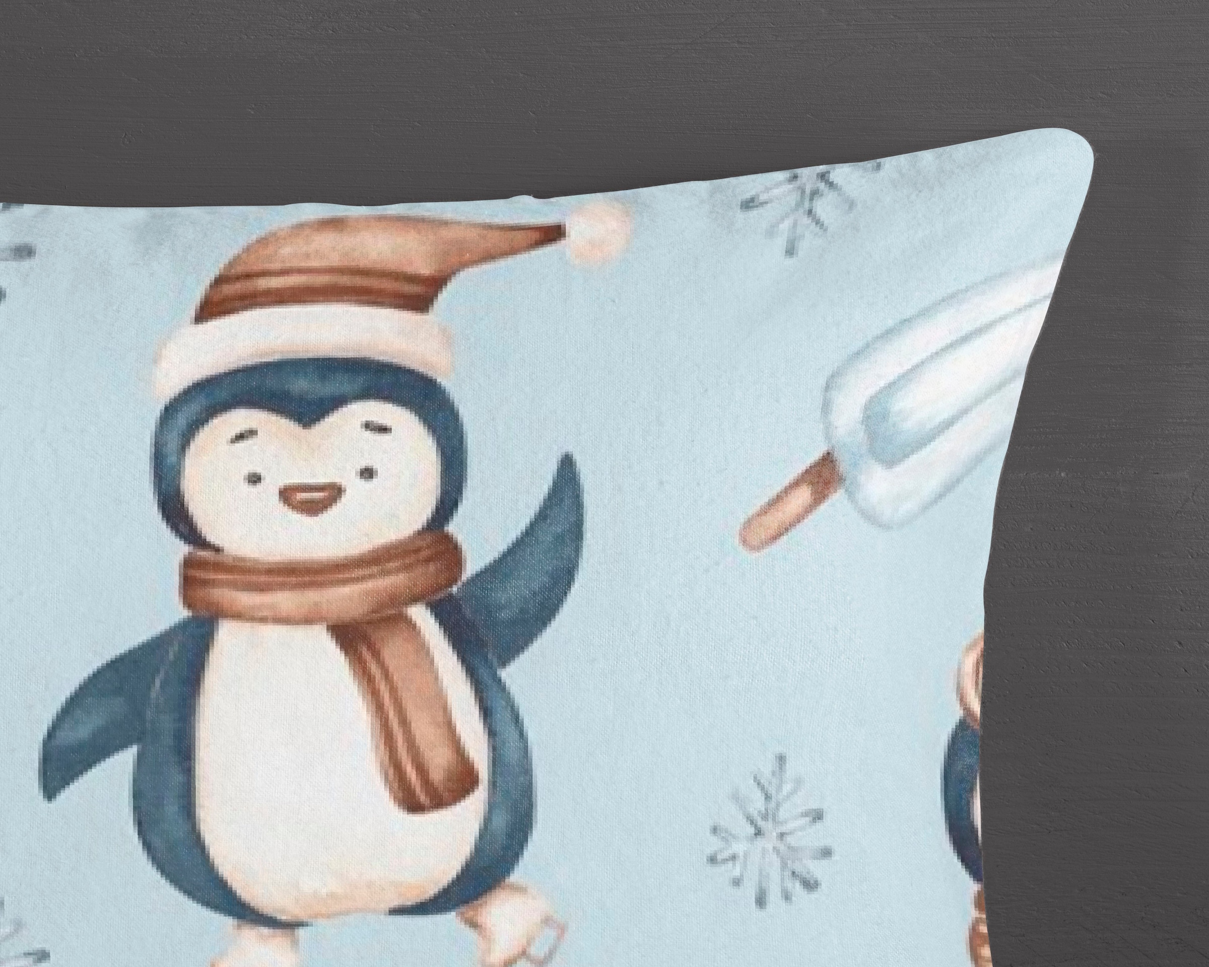 good morning Kinderbettwäsche »Jani«, Biber, 135x200, Warm, Weich, Wende, Reissverschluss, Kind, Winter, Blau