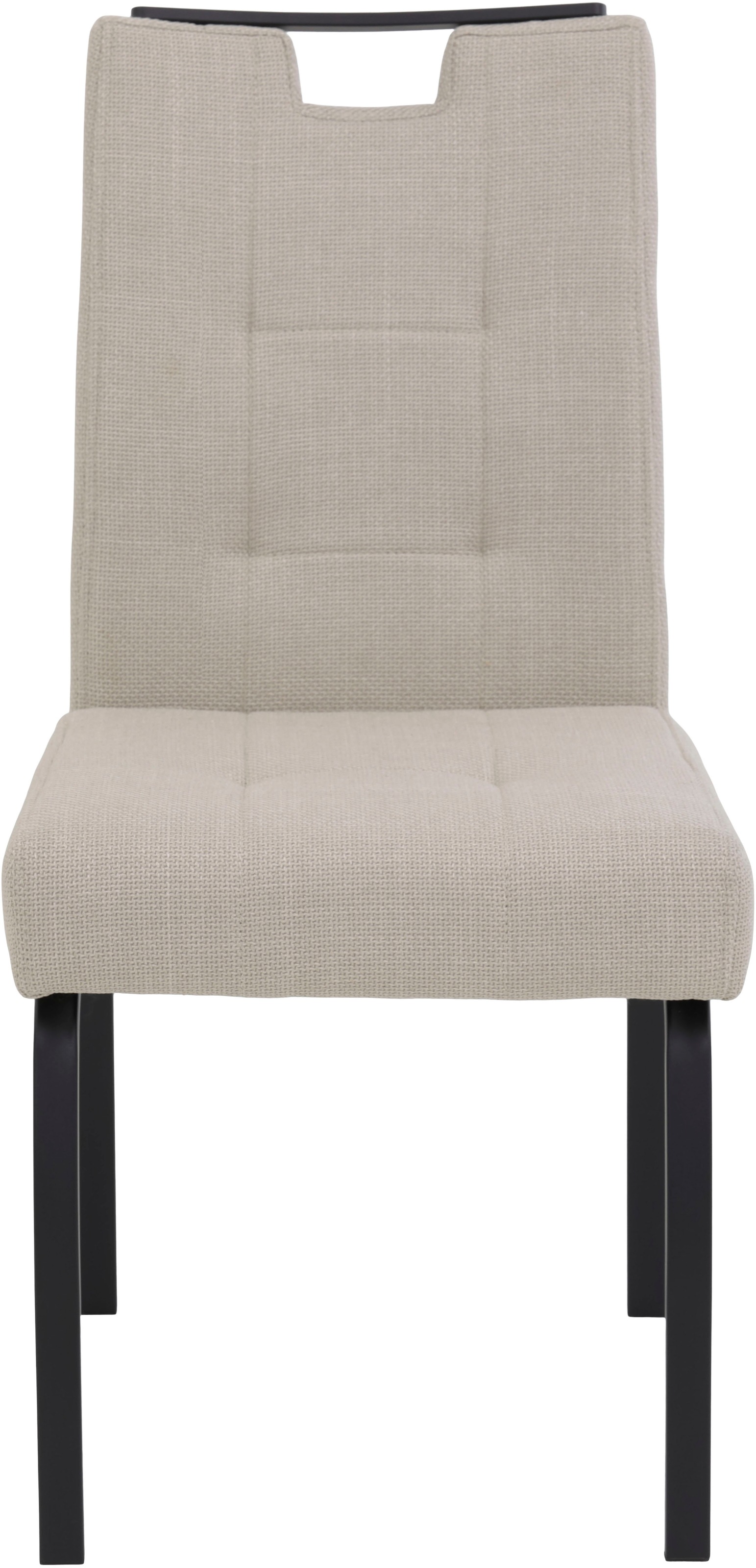 HELA 4-Fussstuhl »LINZ, Esszimmerstuhl, Komfortstuhl«, (Set), 2 St., Microfaser-Webstoff, XL-Sitz,elegante Griffleiste,Komfortsitz mit Federkern,140kg belastbar