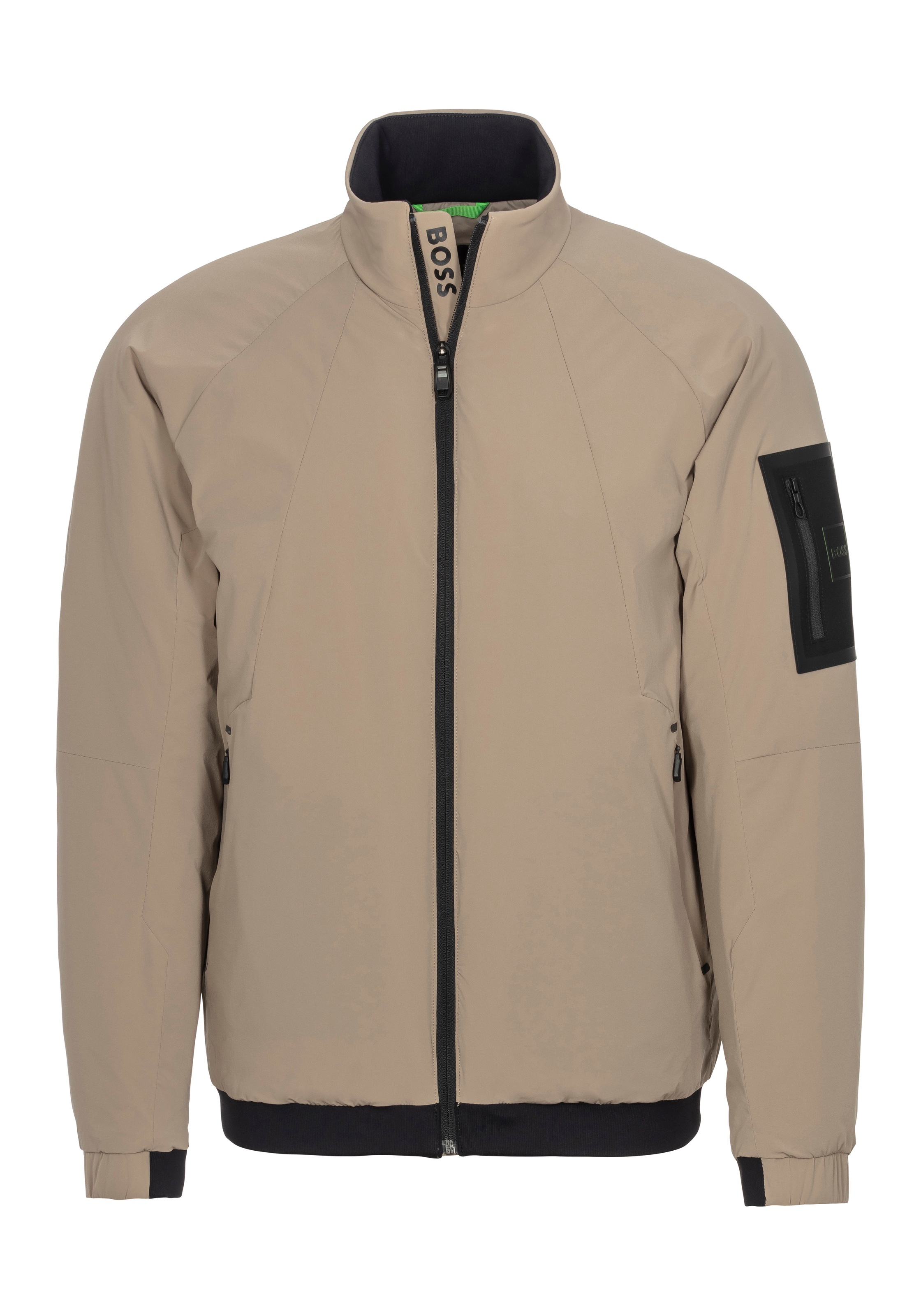 BOSS GREEN Kurzjacke »J Gobi« mit BOSS Schriftzug am Ausschnitt