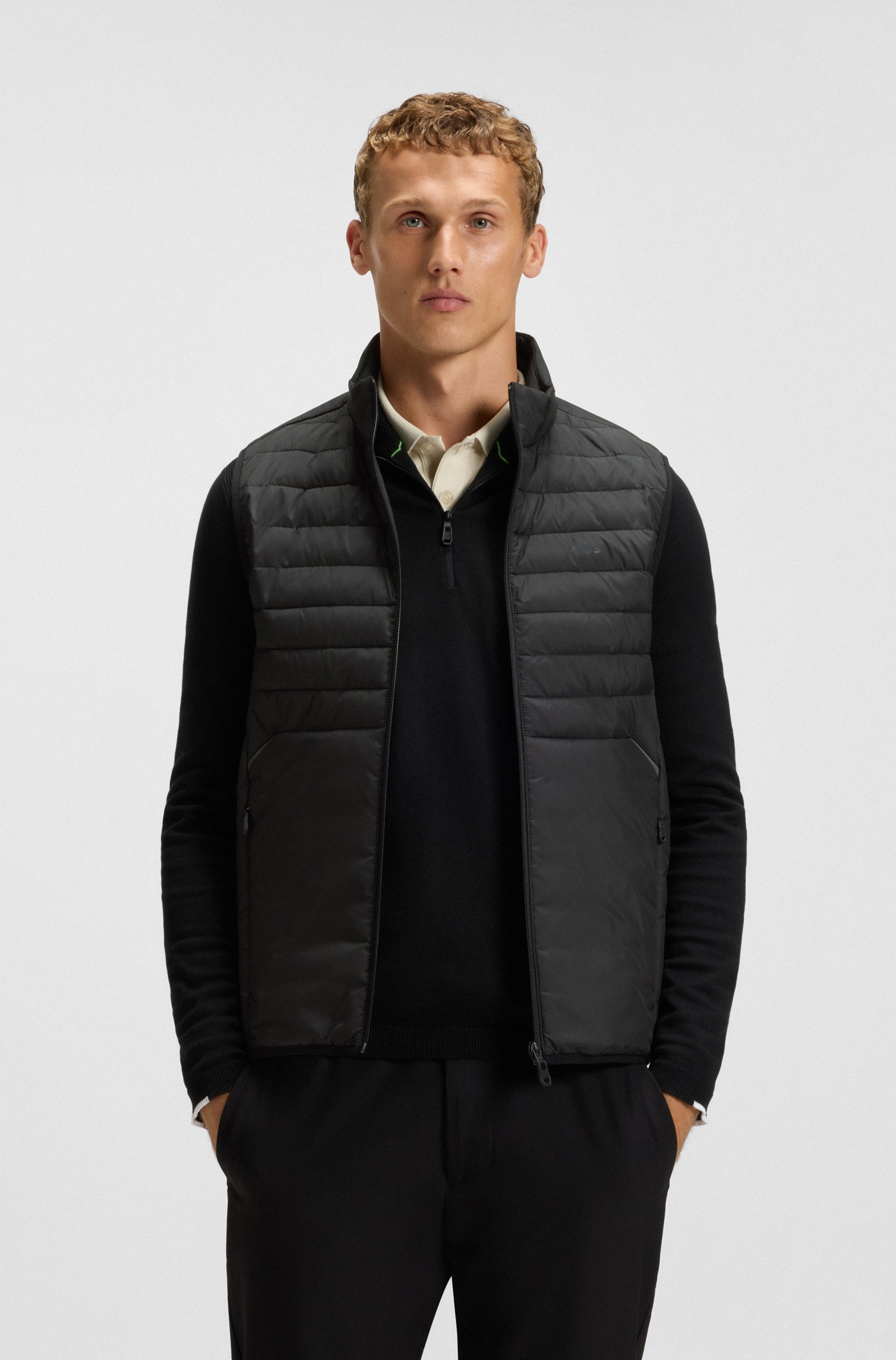 BOSS GREEN Steppweste »V Urbanex Vest« mit soften Stretch-Einsätzen und reflektierenden Details