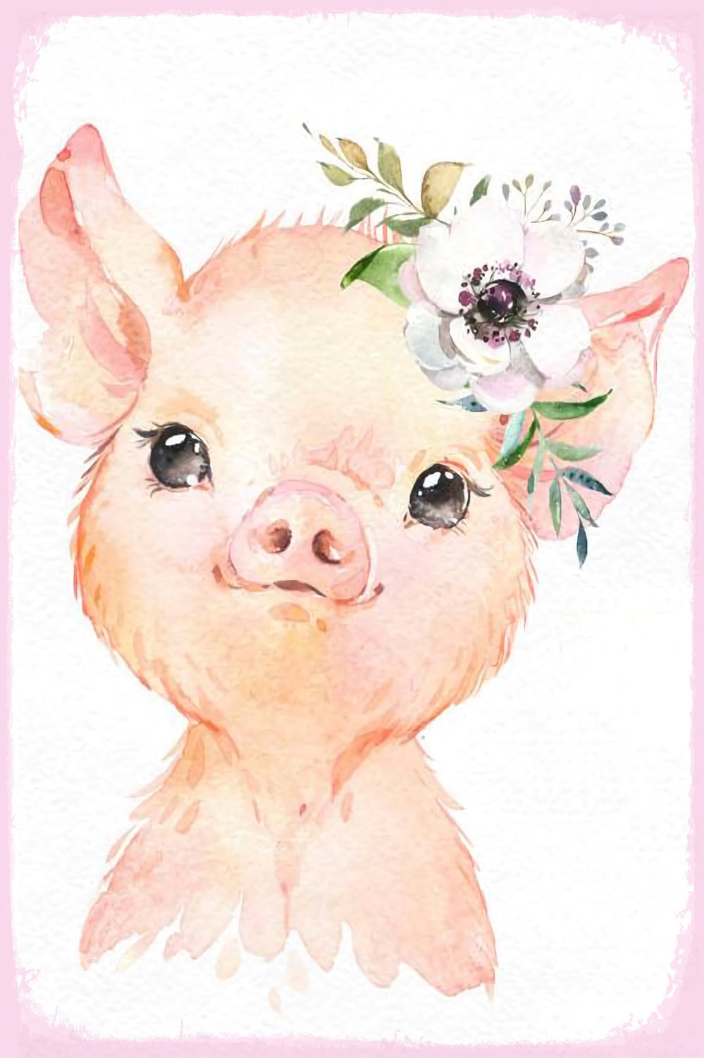 queence Metallbild »Galva«, Blumen-Schwein-Tiere, (1 St.), Stahlschilder