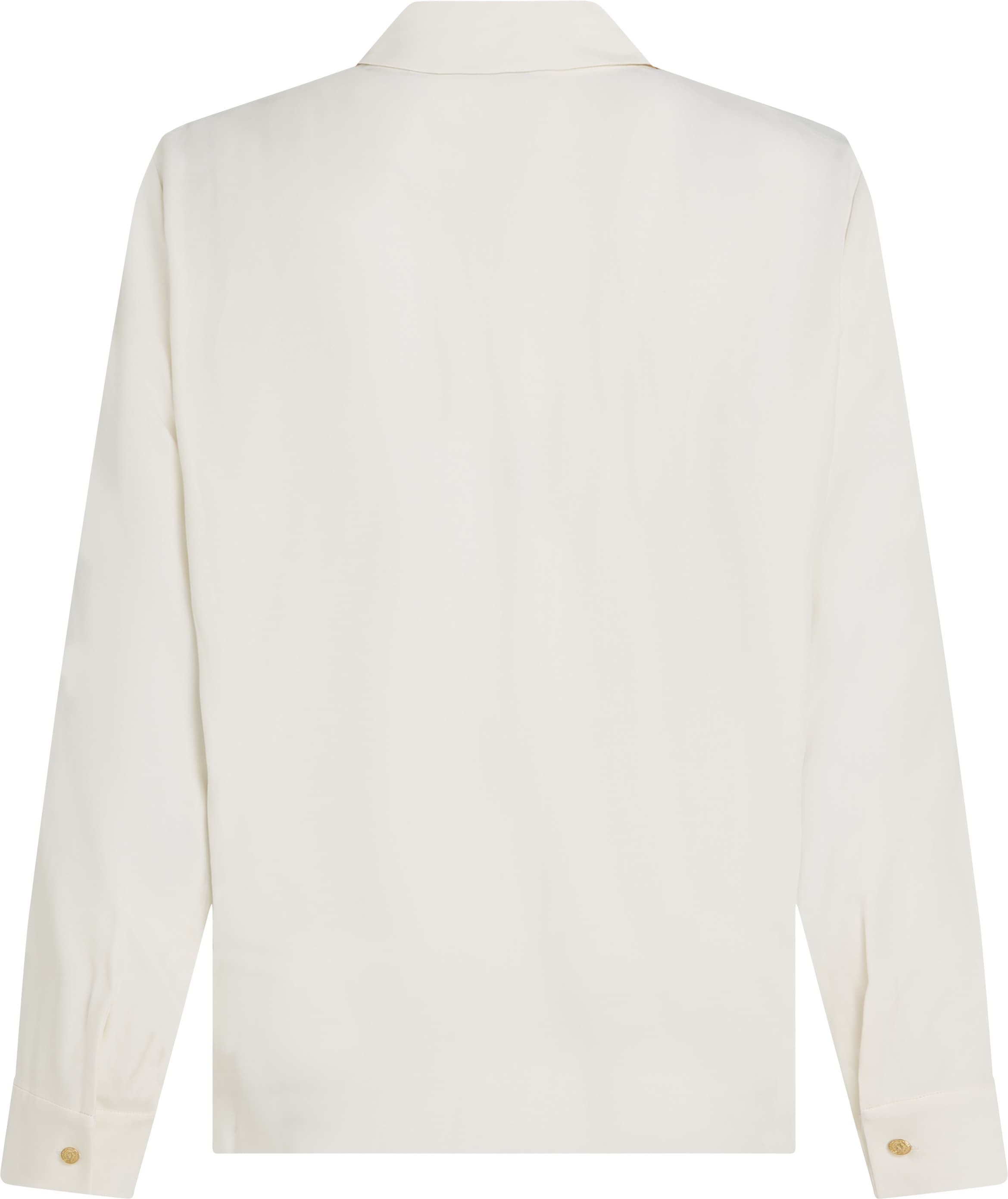 Tommy Hilfiger Hemdbluse »SOFT VISCOSE REGULAR LS SHIRT«, in Unifarbe, mit Metalllabel