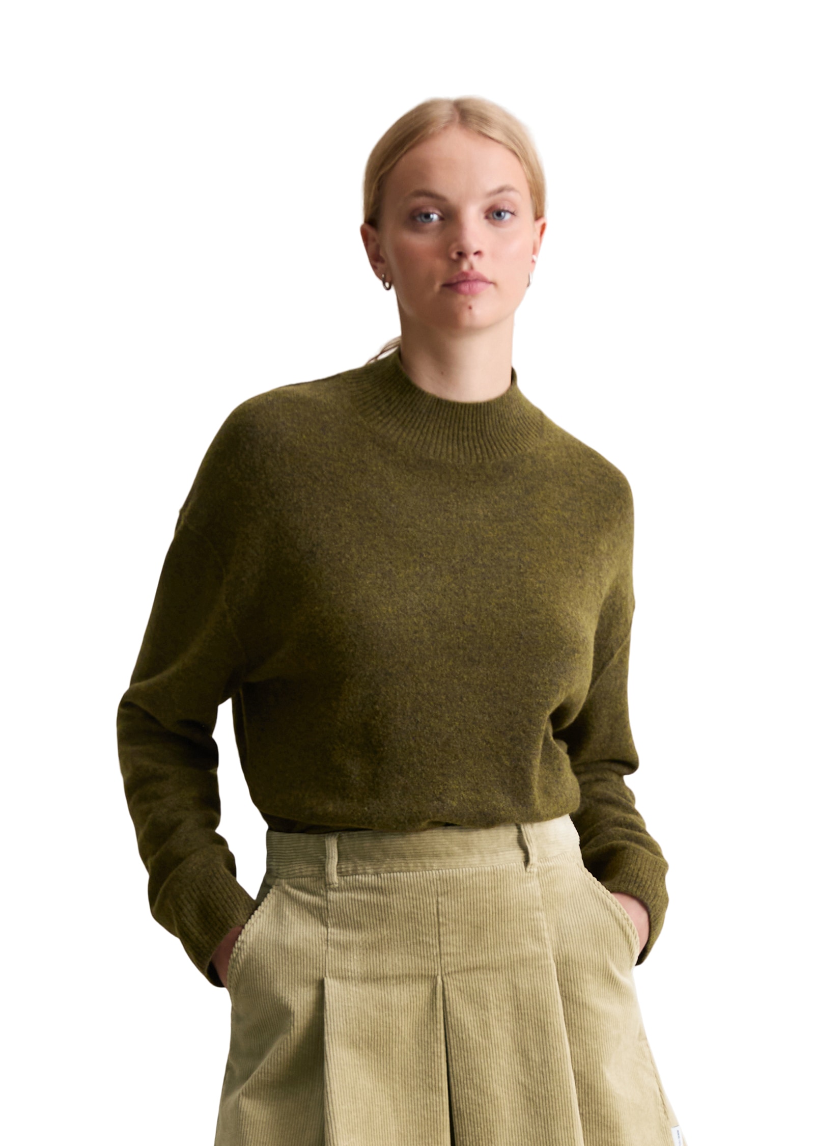 Marc O'Polo DENIM Strickpullover regular fit aus softem Schurwolle-Mix, Rundhals