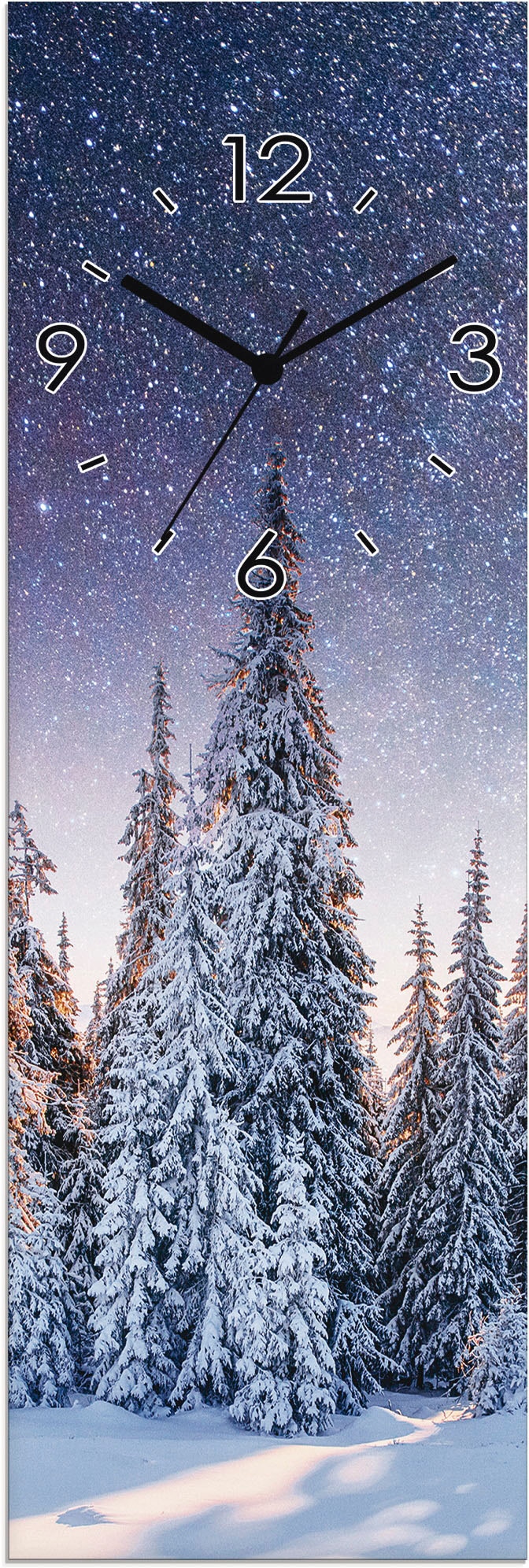 Artland Wanduhr »Glasuhr Tannenwald im Schnee«, wahlweise mit Quarz- oder  Funkuhrwerk, lautlos ohne Tickgeräusche online bestellen | Jelmoli-Versand | Wanduhren