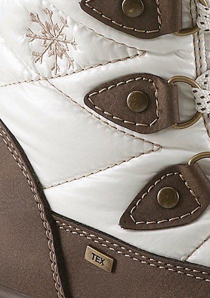 TOM TAILOR Winterstiefel, mit schöner Kontrast-Stickerei