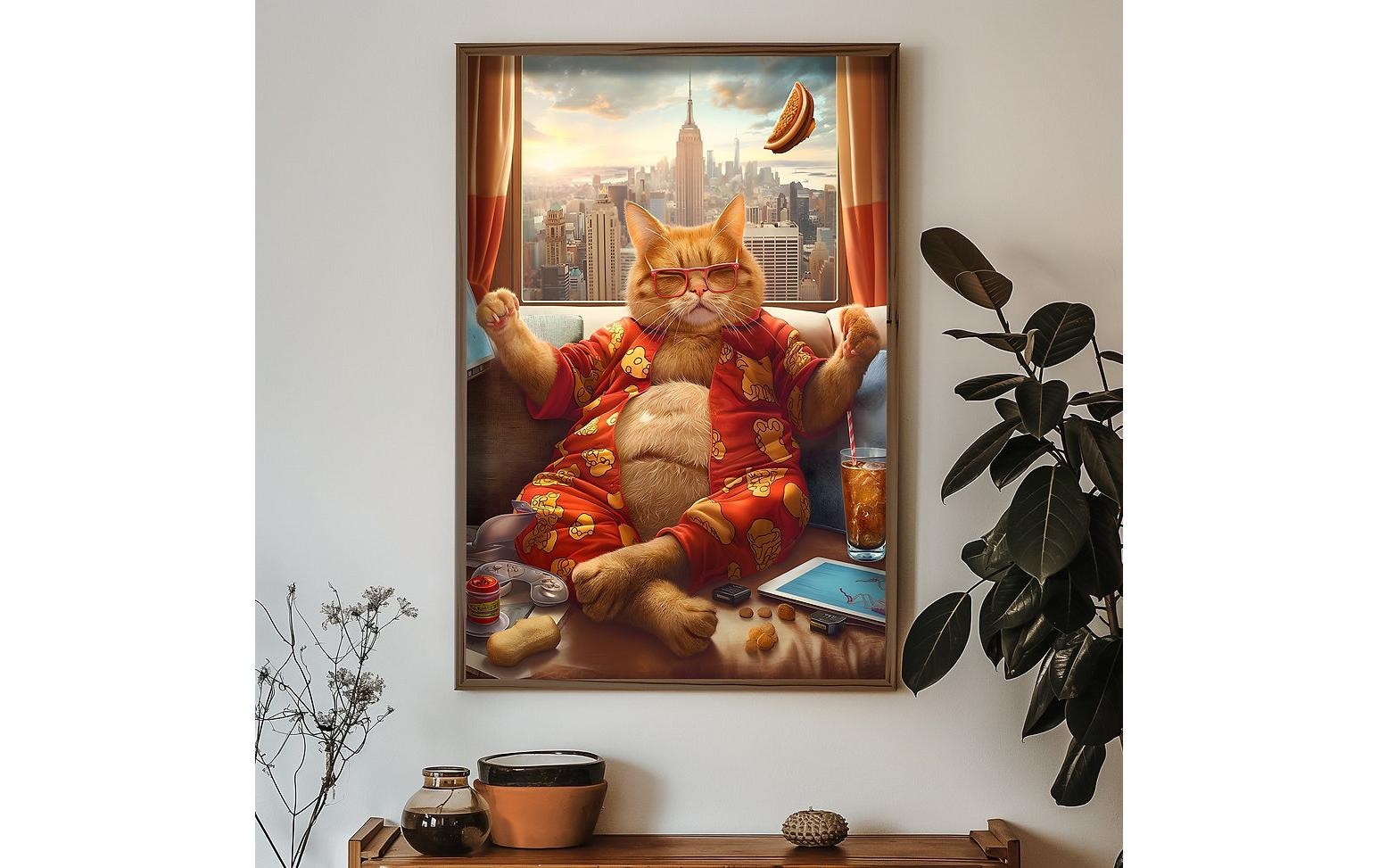 Wandbild »Wallxpert Katze«, Katze