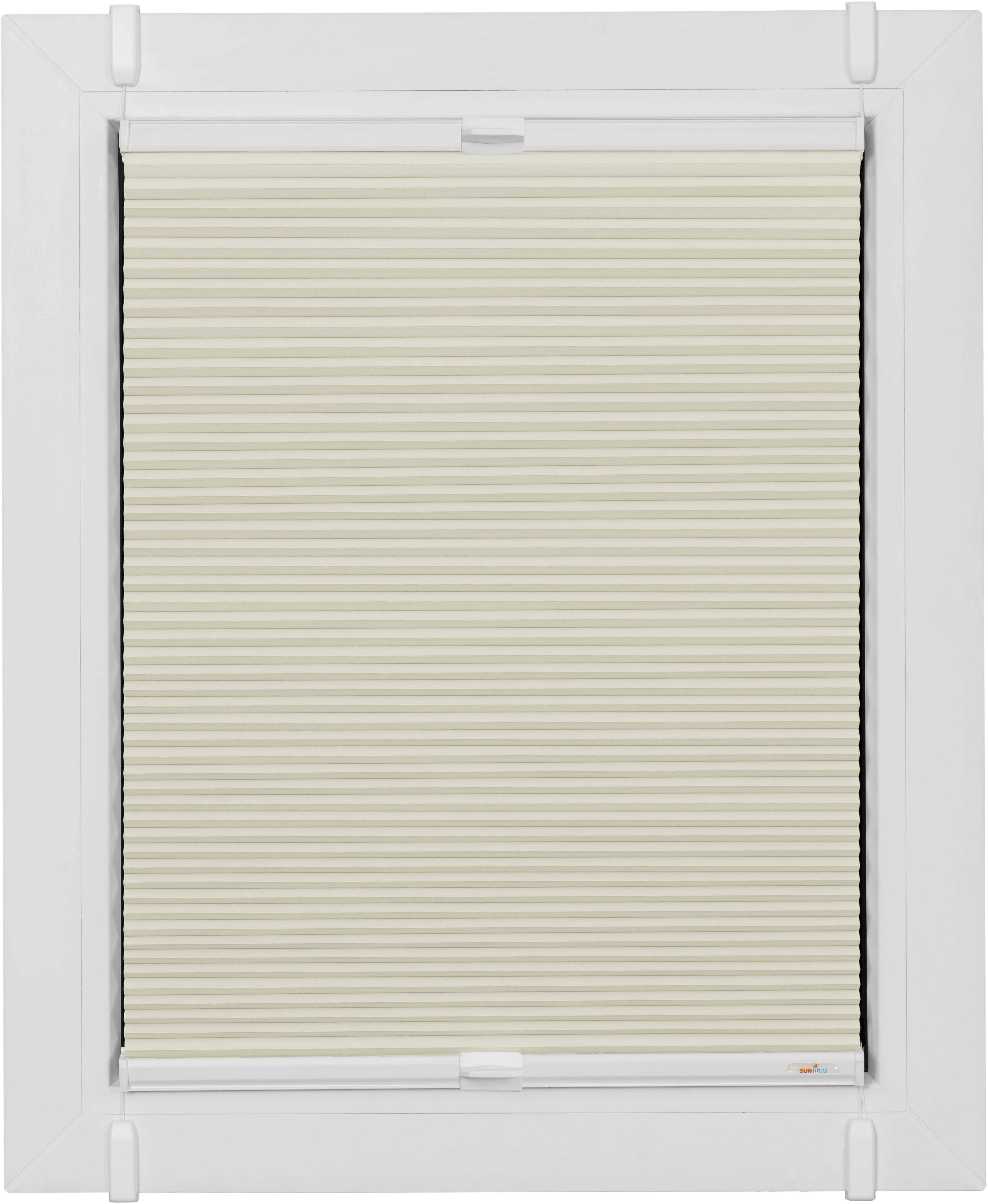 sunlines Wabenplissee "One Size Style Honeycomb VD, ohne Bohren, Klemmfix, verdunkelnd" verdunkelnd ohne Bohren verspannt Zubehörfarbe weiss, zum Klemmen