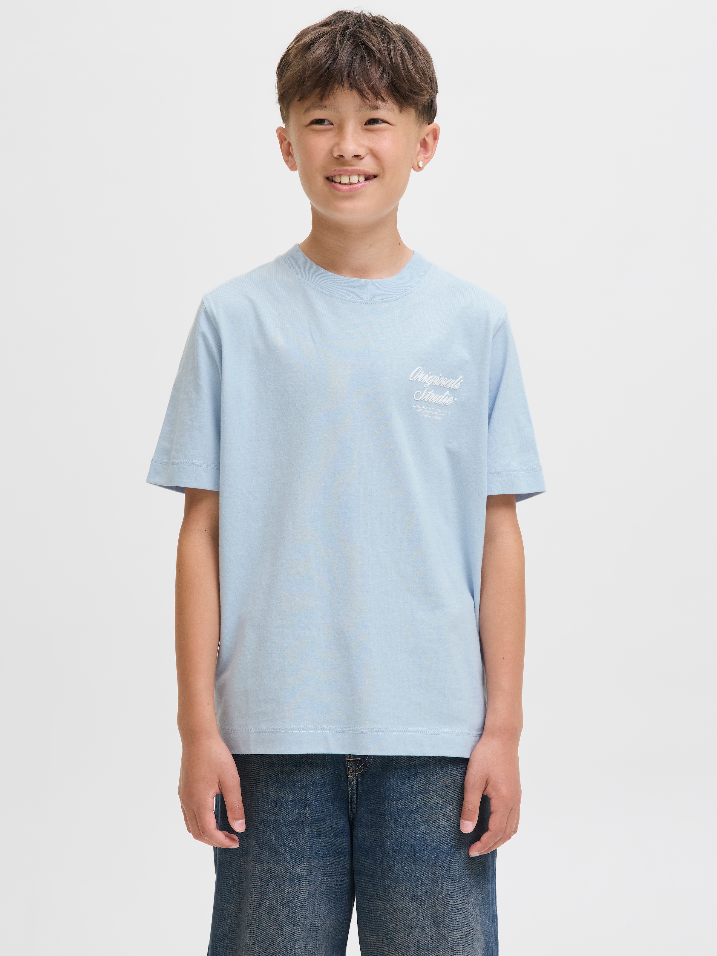 Jack & Jones Junior T-Shirt »JORNORREBRO TYPO TEE SS CREW NECK SN JNR«