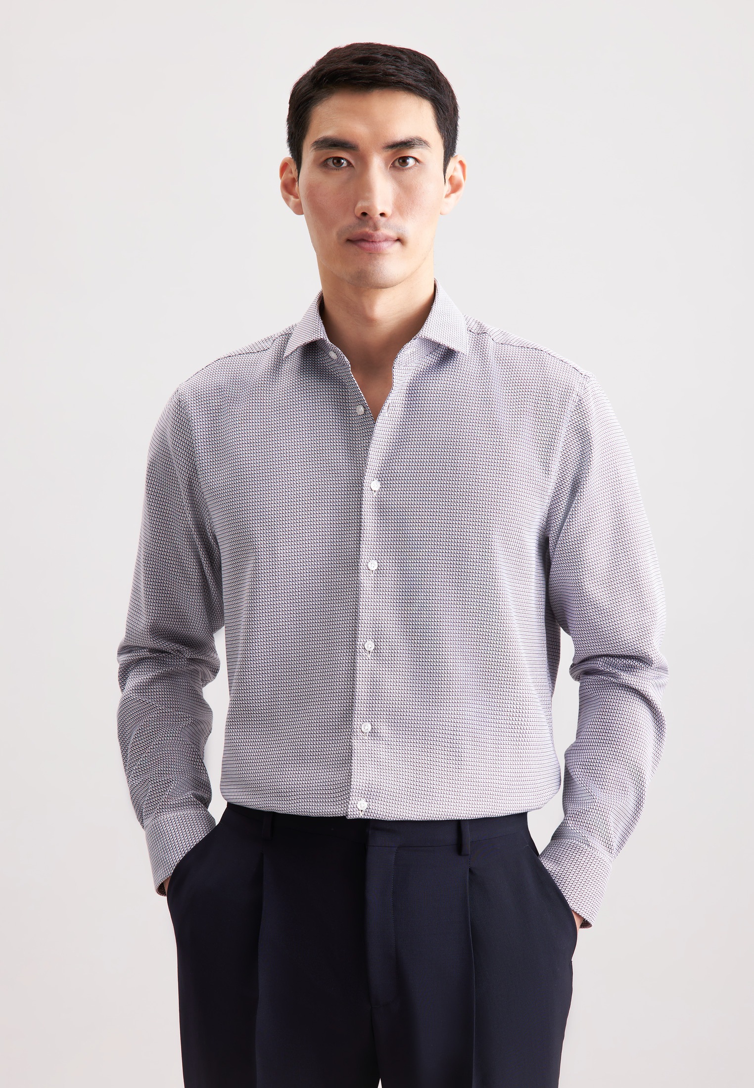 seidensticker Businesshemd »Regular« Regular 1/1 Kentkragen Struktur