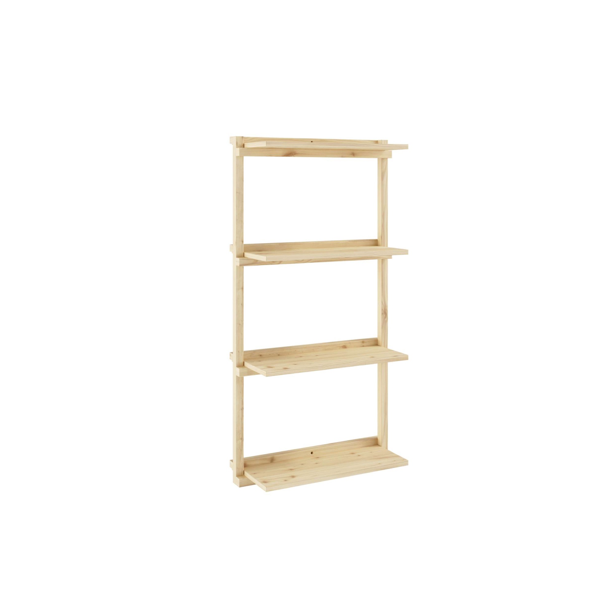 Karup Design Wandregal "Groove Shelving Narrow, Wandregal, Aufbewahrung, Deko, Platzsparend" (B/H/T ca: 66x25,5x127cm), inkl. 4 Abnehmbare Regalböden aus FSC-zertifiziertem Massivholz