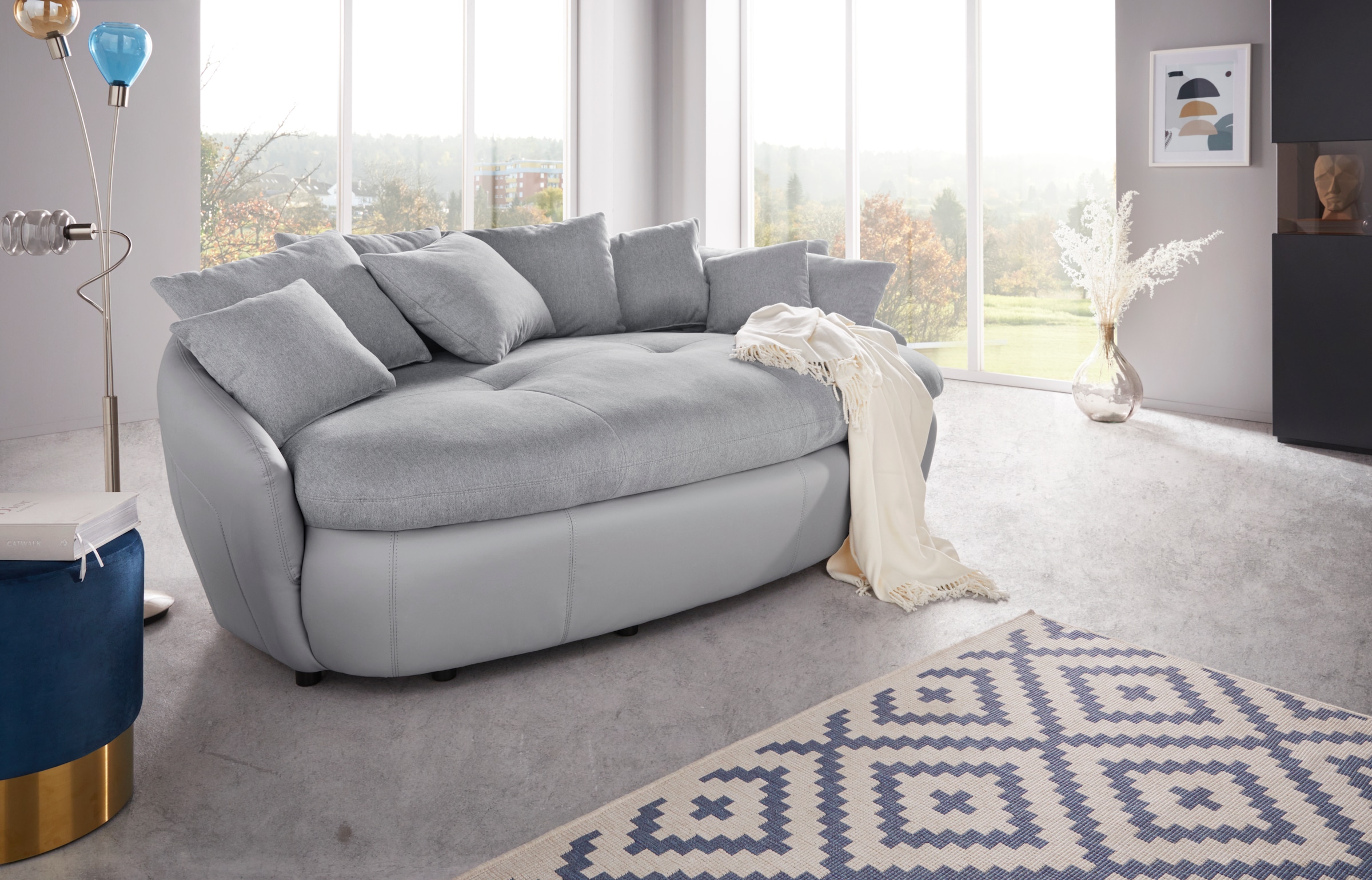 INOSIGN Big-Sofa »Aruba«, gemütliches Megasofa in XXL in organischer Form mit vielen Kissen