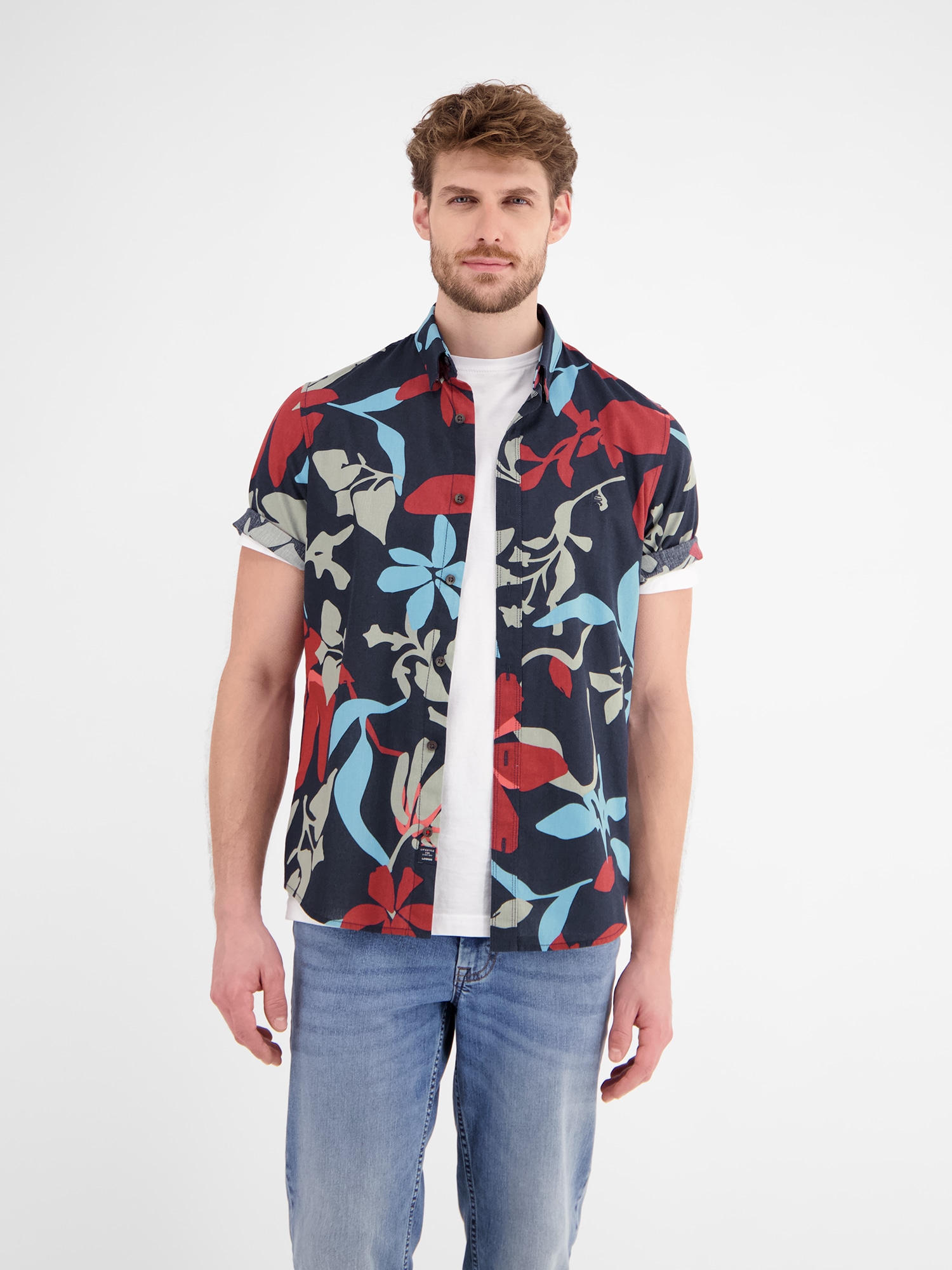 LERROS Kurzarmhemd »LERROS Sommerhemd in Hawaiian-Style«