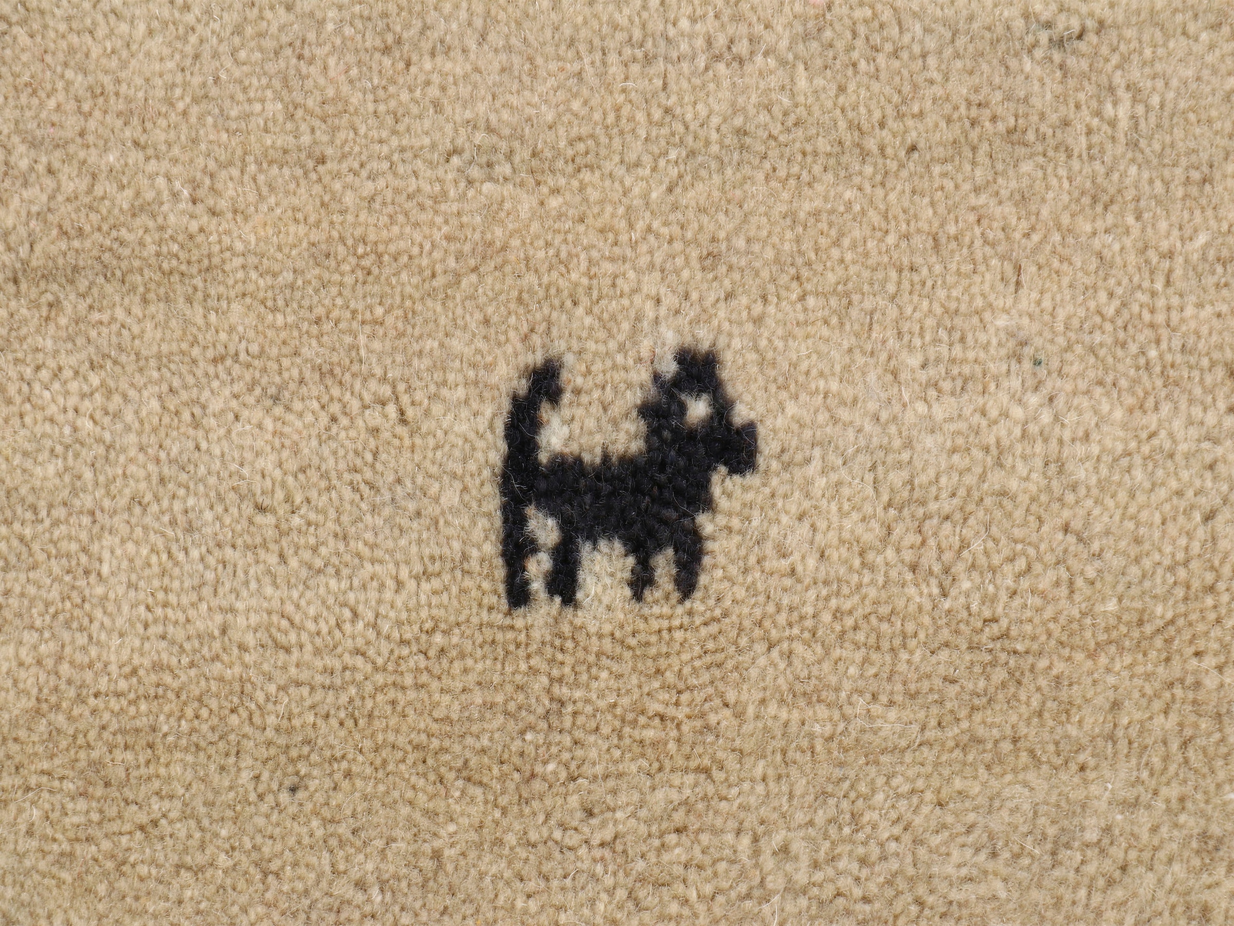 carpetfine Wollteppich »Gabbeh Uni«, rund, 15 mm Höhe, reine Wolle handgewebt, Gabbeh Tiermotiv warmes Raumklima viele Grössen