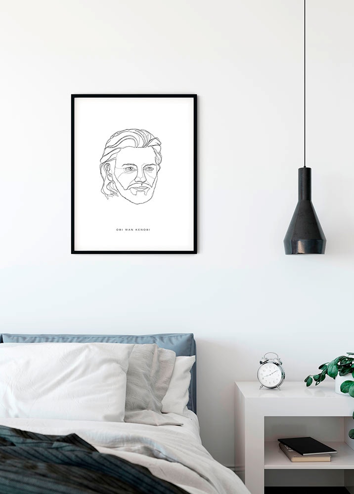Komar Bild »Star Wars Classic Force Faces Obi Wan«, Star Wars, (1 St.), Wandbild zur Dekoration im Kinderzimmer - ohne Rahmen