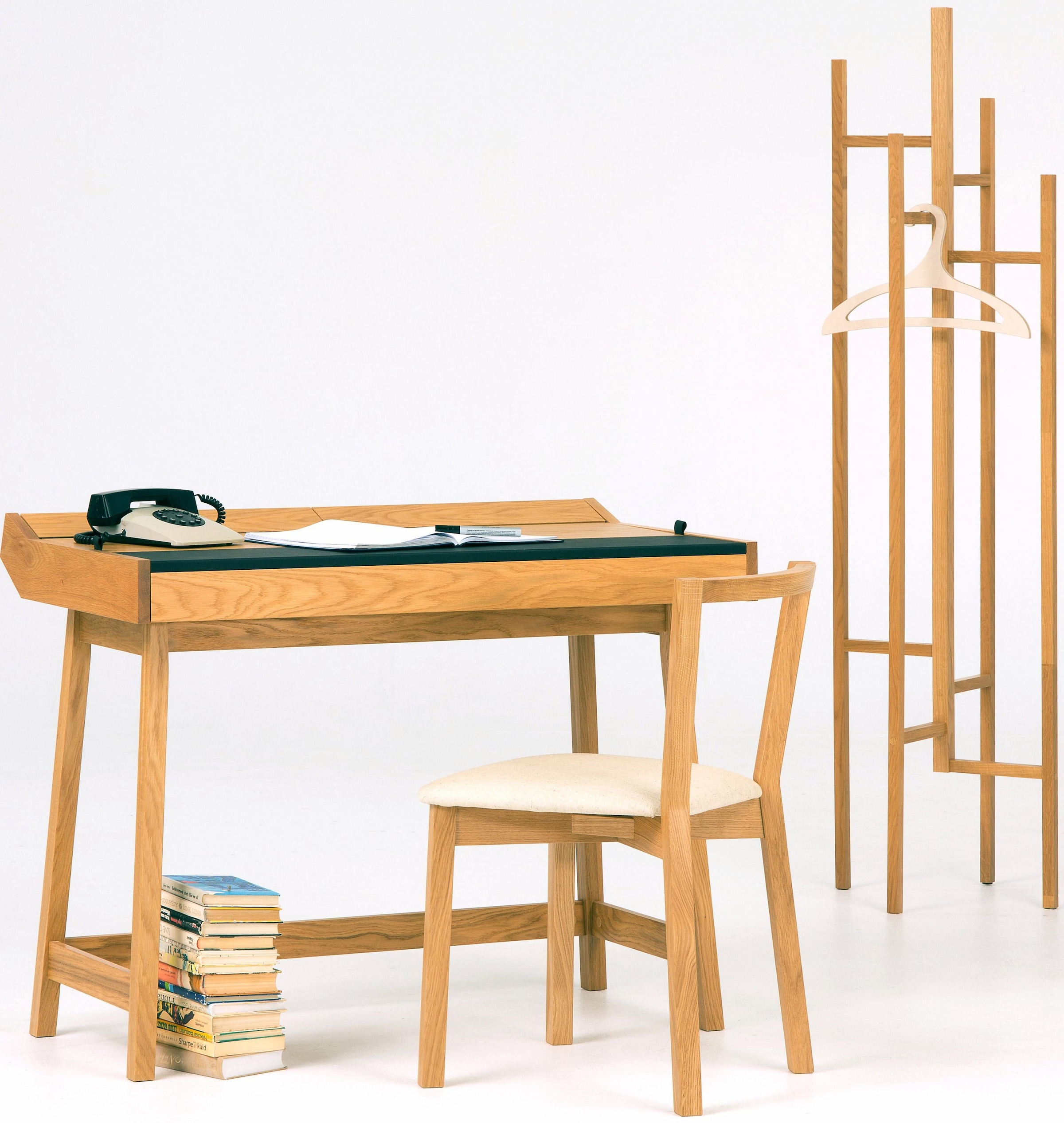 Woodman Schreibtisch »Brompton«, Eiche online Gestell Jelmoli-Versand massiver | bestellen aus skandinavian im Design