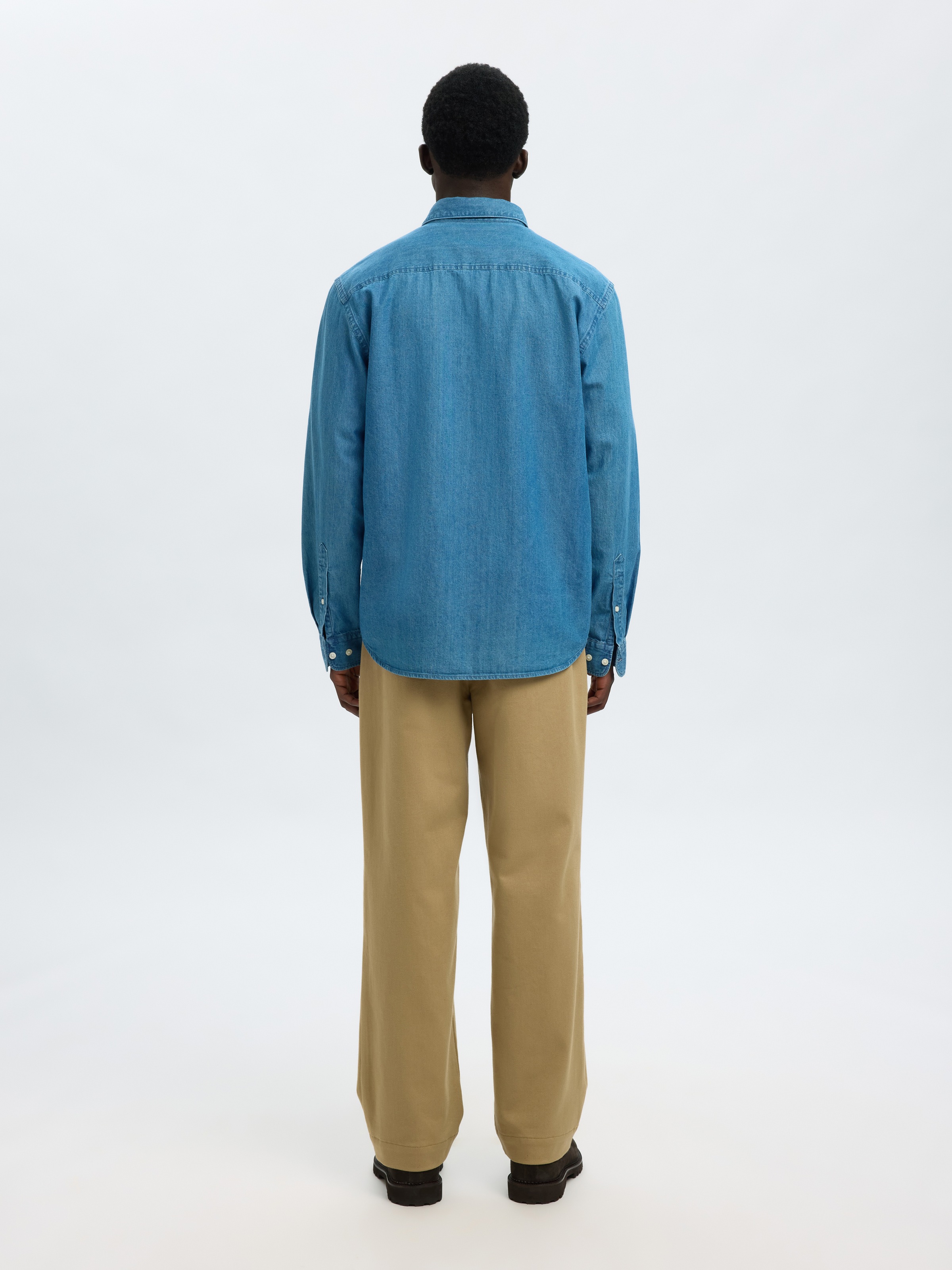 SELECTED HOMME Langarmhemd »SLHREGCARLO DENIM LS SHIRT NOOS«