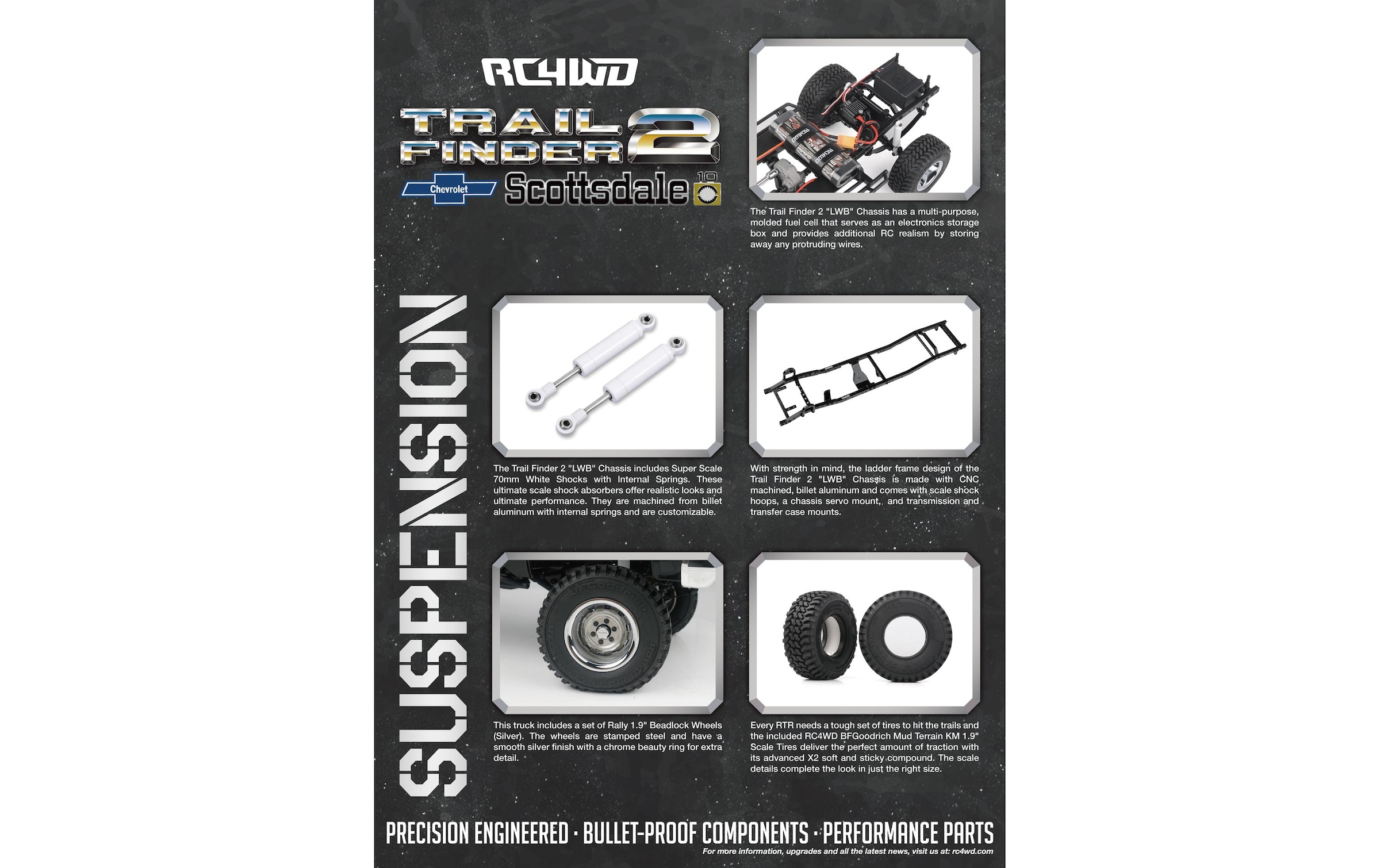 RC-Monstertruck »RC4WD Trail Finder 2 LWB Chevy K10 Schwarz RTR,«, Lackiert