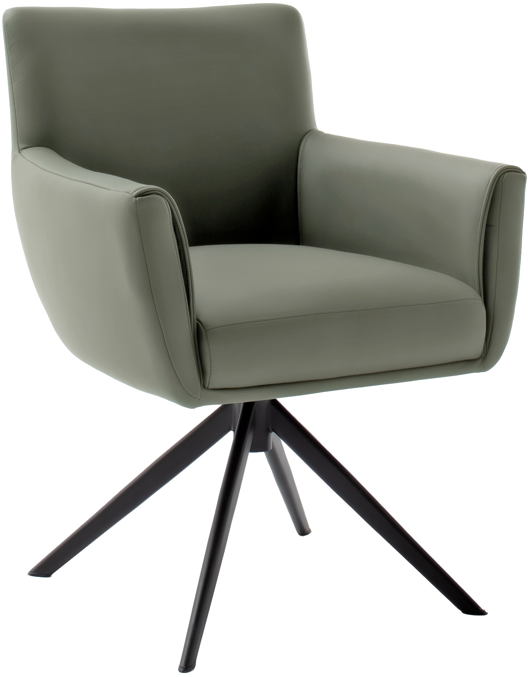 MCA furniture 4-Fussstuhl »WILSON Esszimmerstuhl, Armlehnstuhl, Polsterstuhl, modern«, (Set), 2 St., Leder, Stuhl, Armlehnenstuhl, drehbar, Taschenfederkern, belastbar 160 kg,XXL