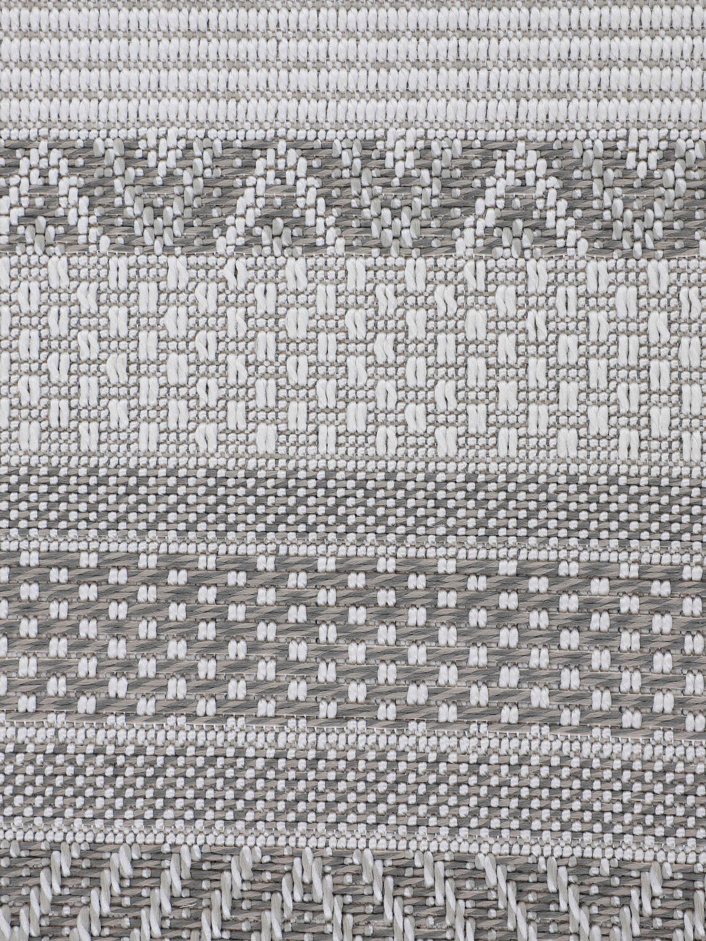 carpetfine Läufer »Boho 101«, rechteckig, 4 mm Höhe, robustes Flachgewebe, Sisal Optik, UV-beständig, Aussenbereich