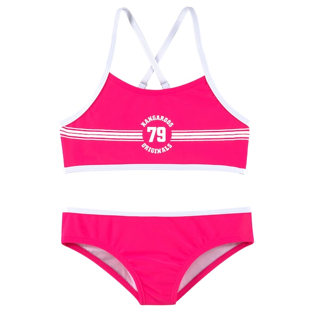 ✵ KangaROOS Bustier-Bikini »Sporty«, mit sportlichem Frontdruck günstig  bestellen | Jelmoli-Versand