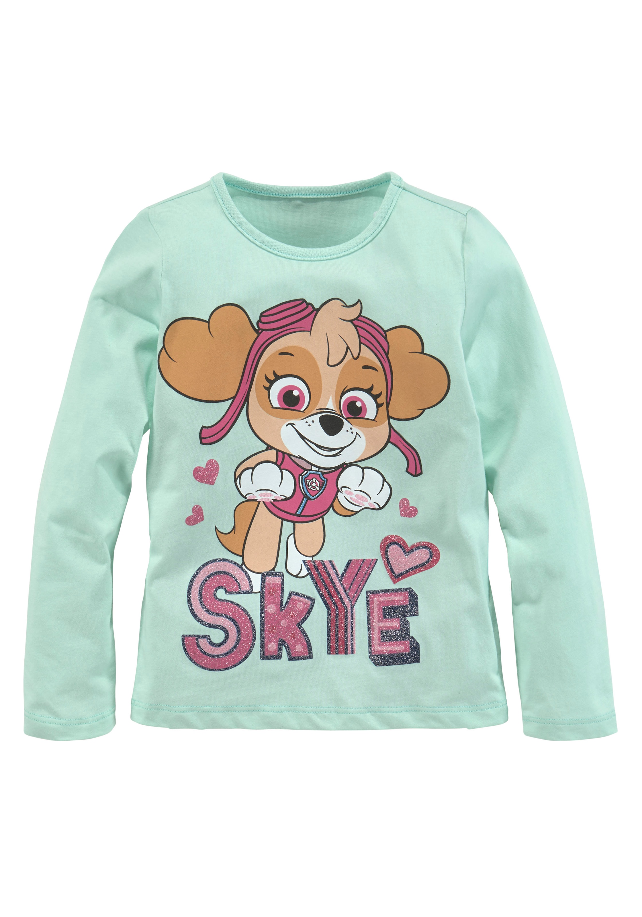 ✵ PAW PATROL Langarmshirt, Druck günstig entdecken mit | Jelmoli-Versand Glitzerdetails