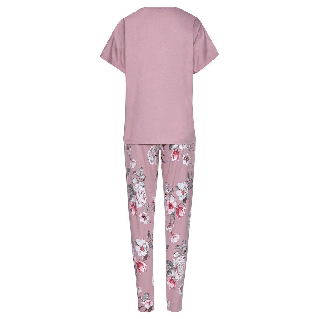 Vivance Dreams Pyjama, (4 tlg., 2 Stück), mit Blumendruck