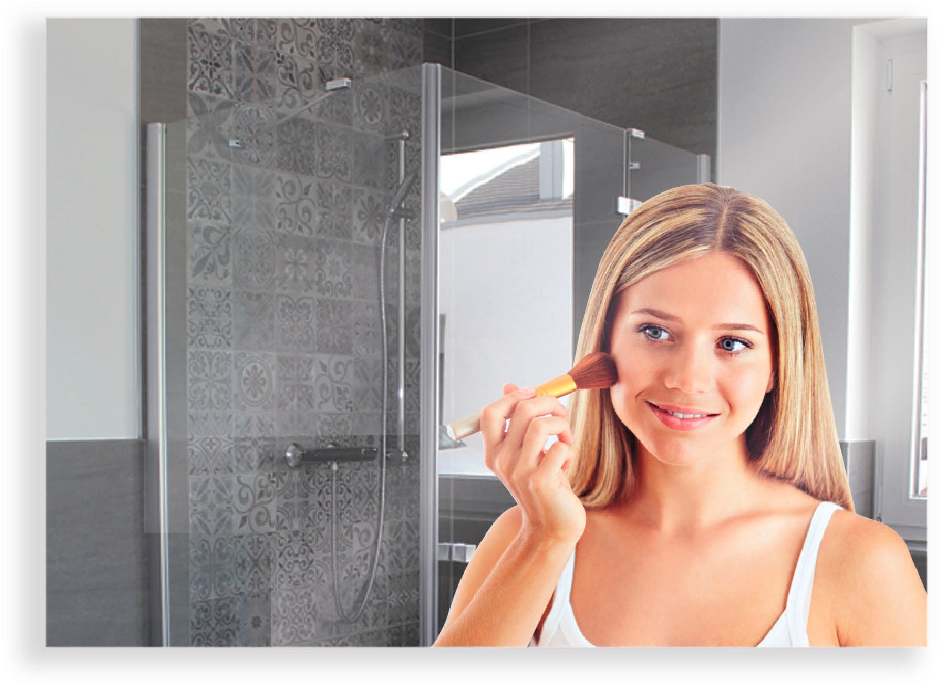 Schminkspiegel, Wohnzimmerspiegel, geeignet zum Gäste-WC für Aufhängen inkl. - rahmenloser Artland Flurspiegel, Badspiegel/Badezimmerspiegel, oder »Rahmenlos«, Ganzkörperspiegel, Wandspiegel kleiner Aufhänger für Spiegel/Mirror die Spiegel als Wand