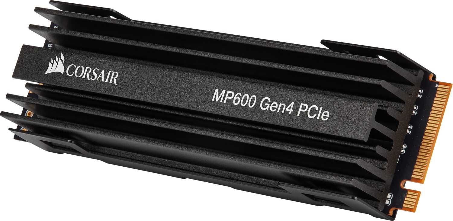 Corsair interne SSD »Force Series MP600 1TB NVMe PCIe Gen4 x4M.2 SSD«, Anschluss M.2 PCIe 4.0, M.2-Kühlkörper