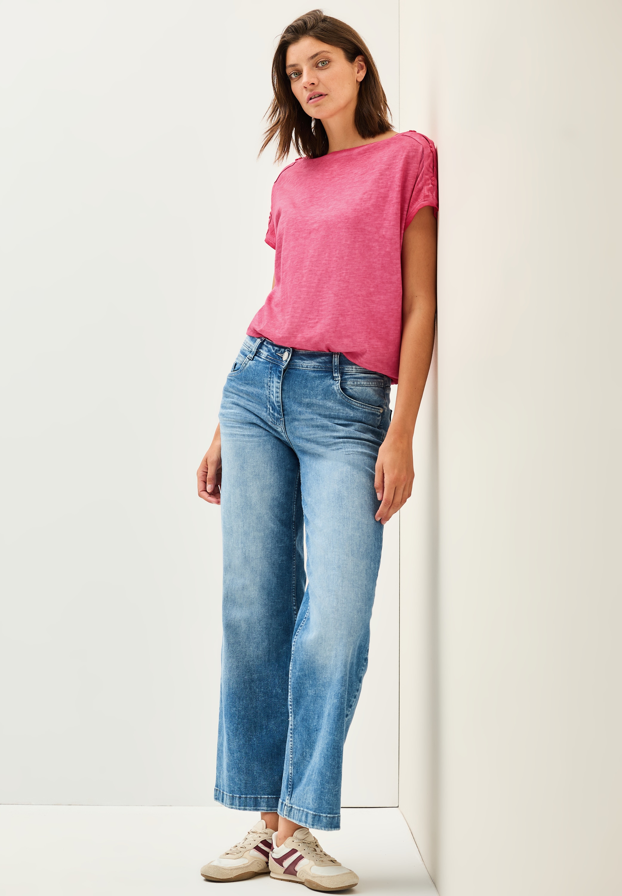 Cecil T-Shirt, mit Knopfdetails an der Schulter