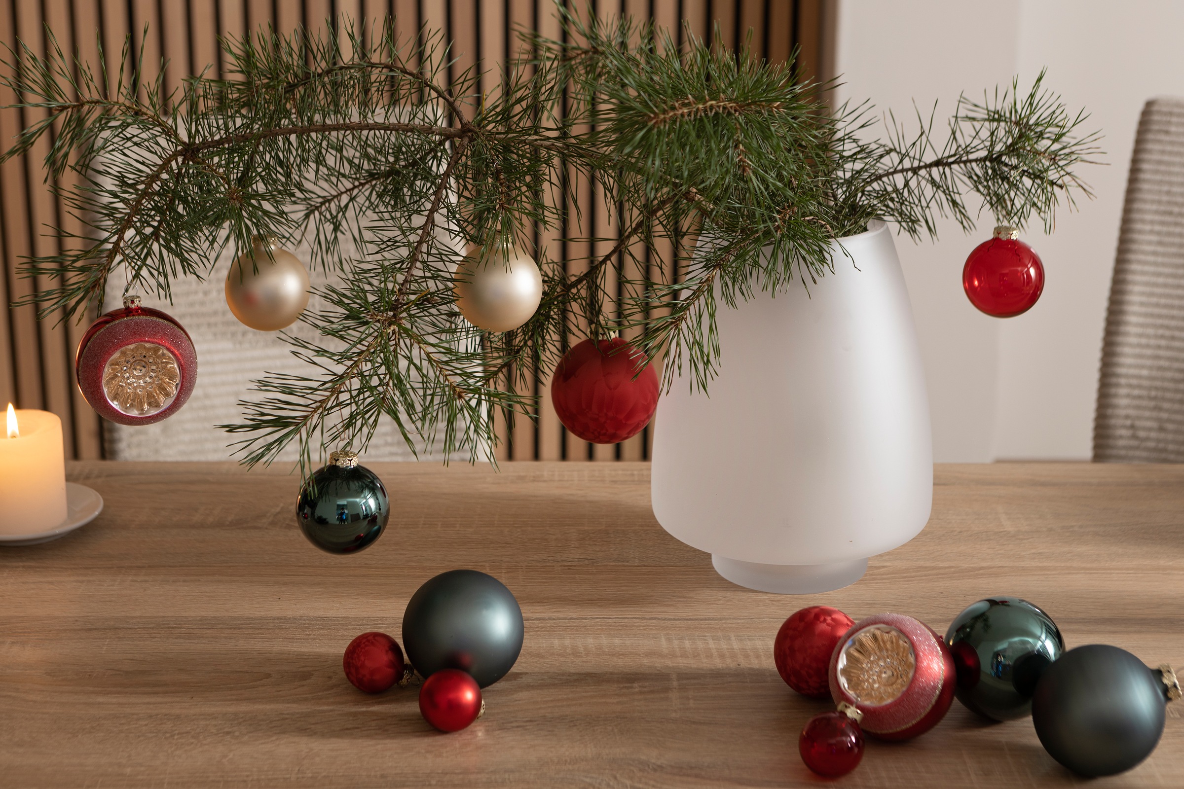 OTTO home Tischvase "Noema" aus Glas, mit matter Farbgestaltung