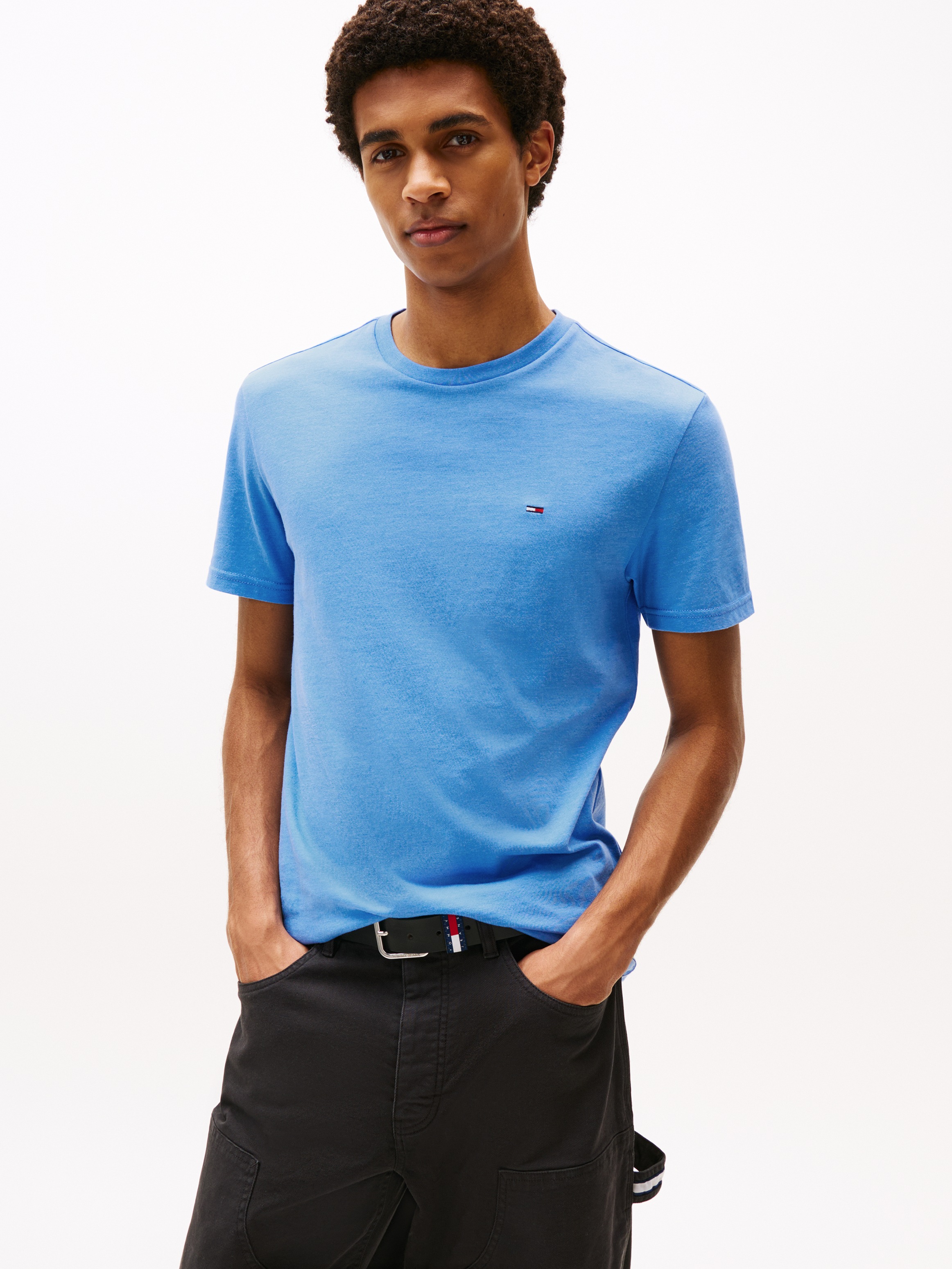 Tommy Jeans T-Shirt »TJM XSLIM JASPE HTR TEE EXT« Mit Rundhalsausschnitt