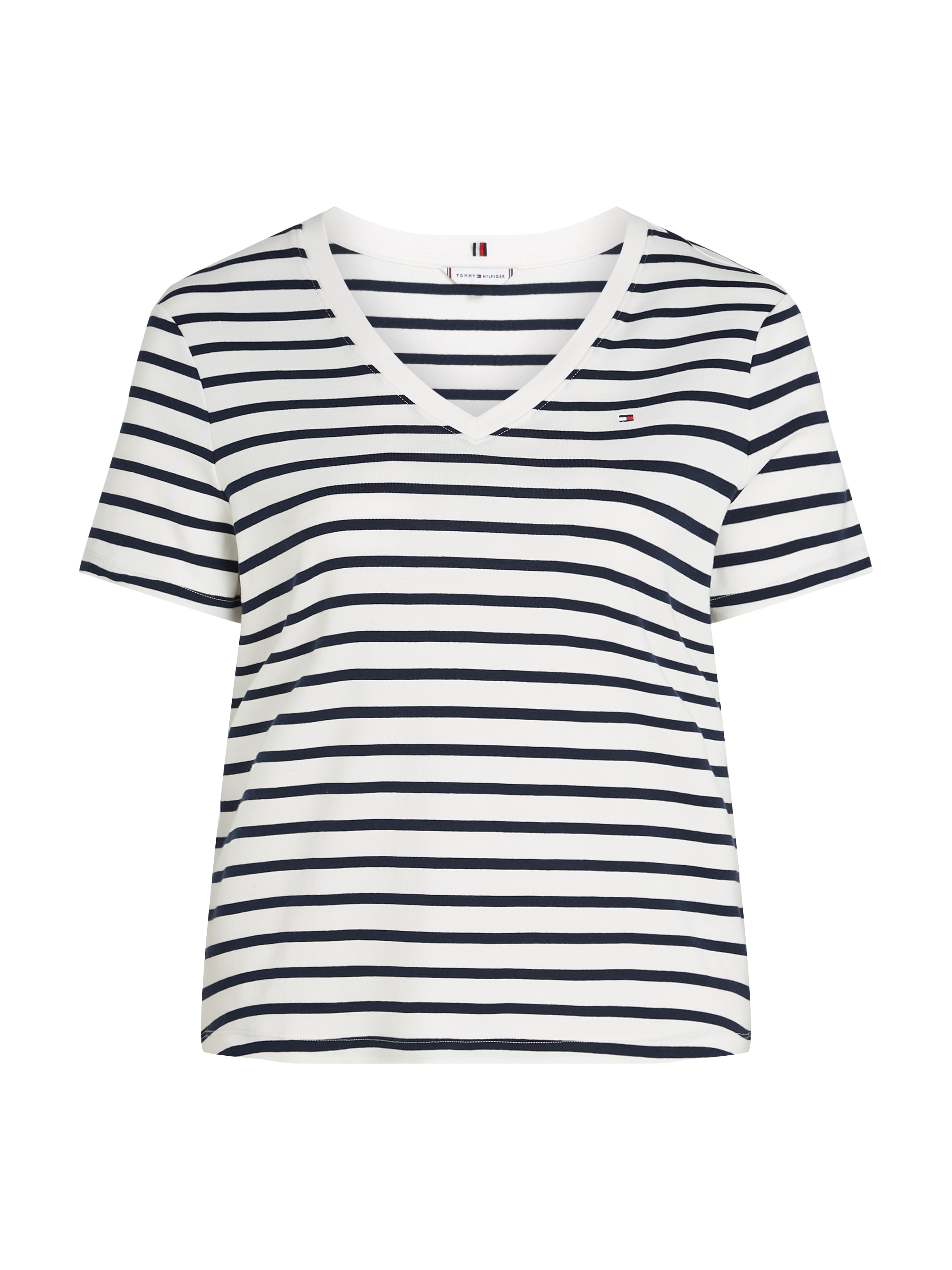 Tommy Hilfiger Curve V-Shirt »CRV SLIM CODY V-NK SS«, in Grossen Grössen