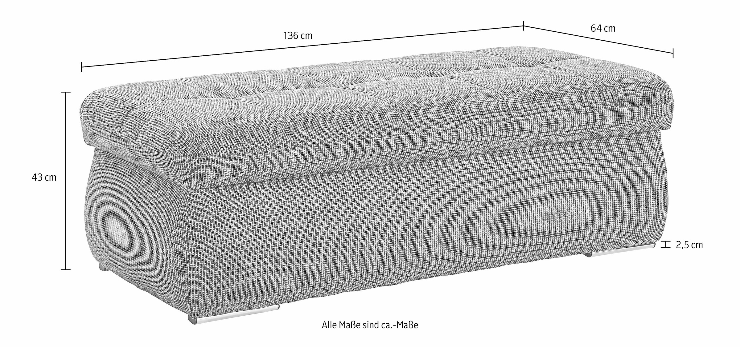 DOMO collection Hocker »NMoric«, mit Stauraumfach