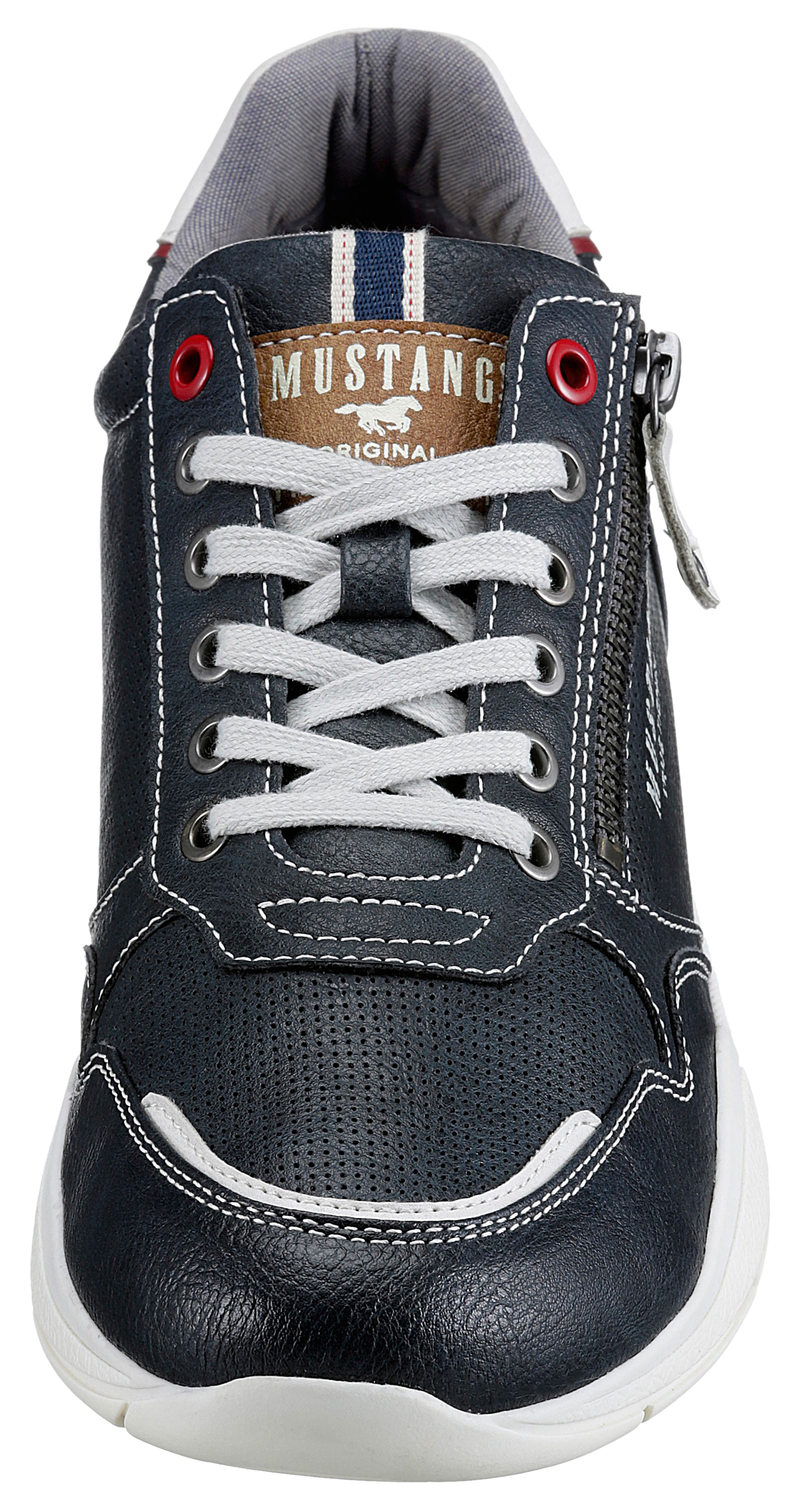 Mustang Shoes Sneaker, mit seitlichem Reissverschluss, Freizeitschuh, Halbschuh, Schnürschuh