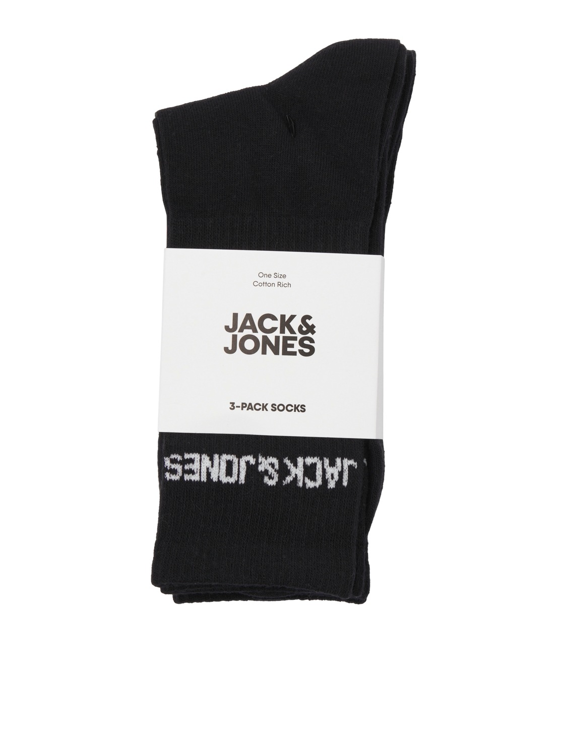 Jack & Jones Freizeitsocken »JACMELVIN – Tennissocken mit Stretch, ideal kombinierbar«, (Packung, 3 Paar), unifarben, casual