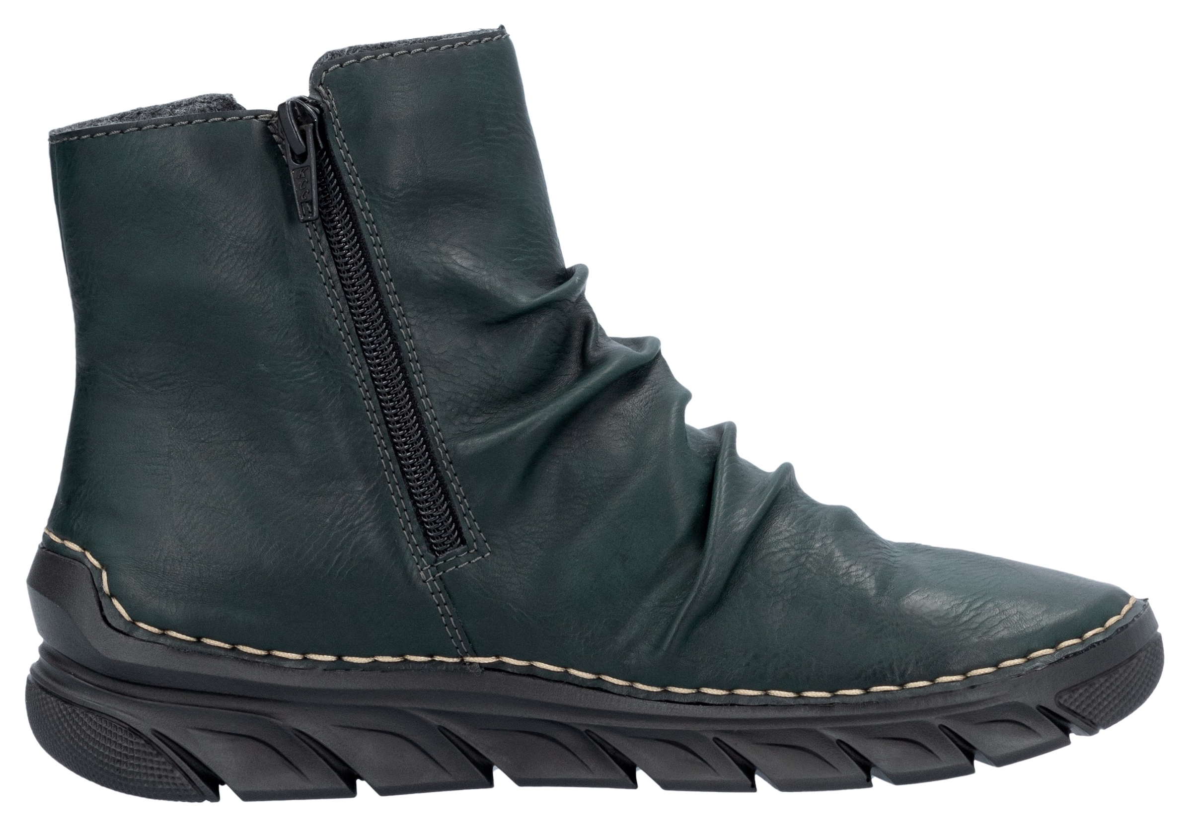Rieker Stiefelette, Winterboots, Keilsohle, Innenreissverschluss und slouchy Schaft