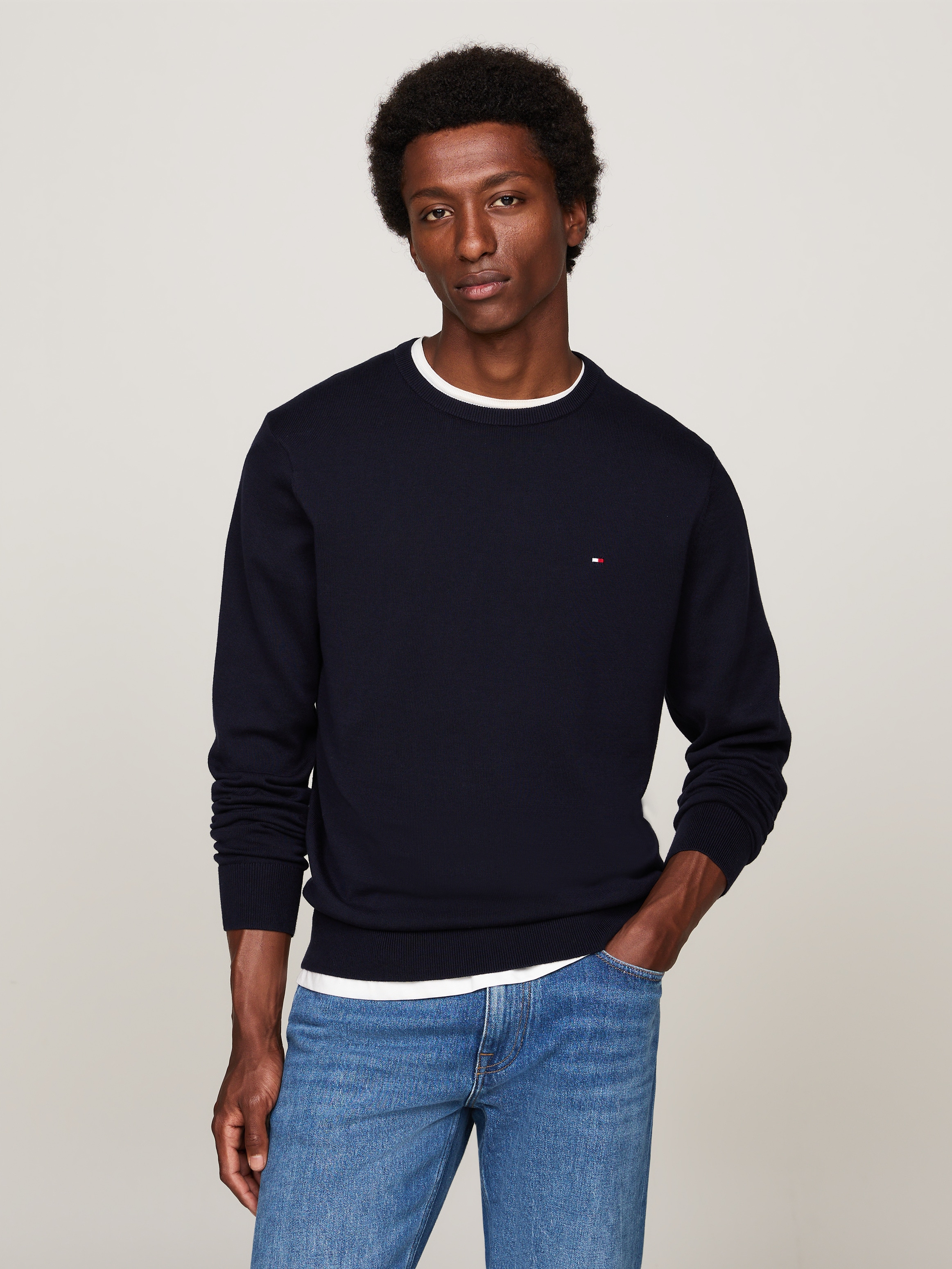 Tommy Hilfiger Rundhalspullover »ESSENTIAL COTTON CREW NECK«