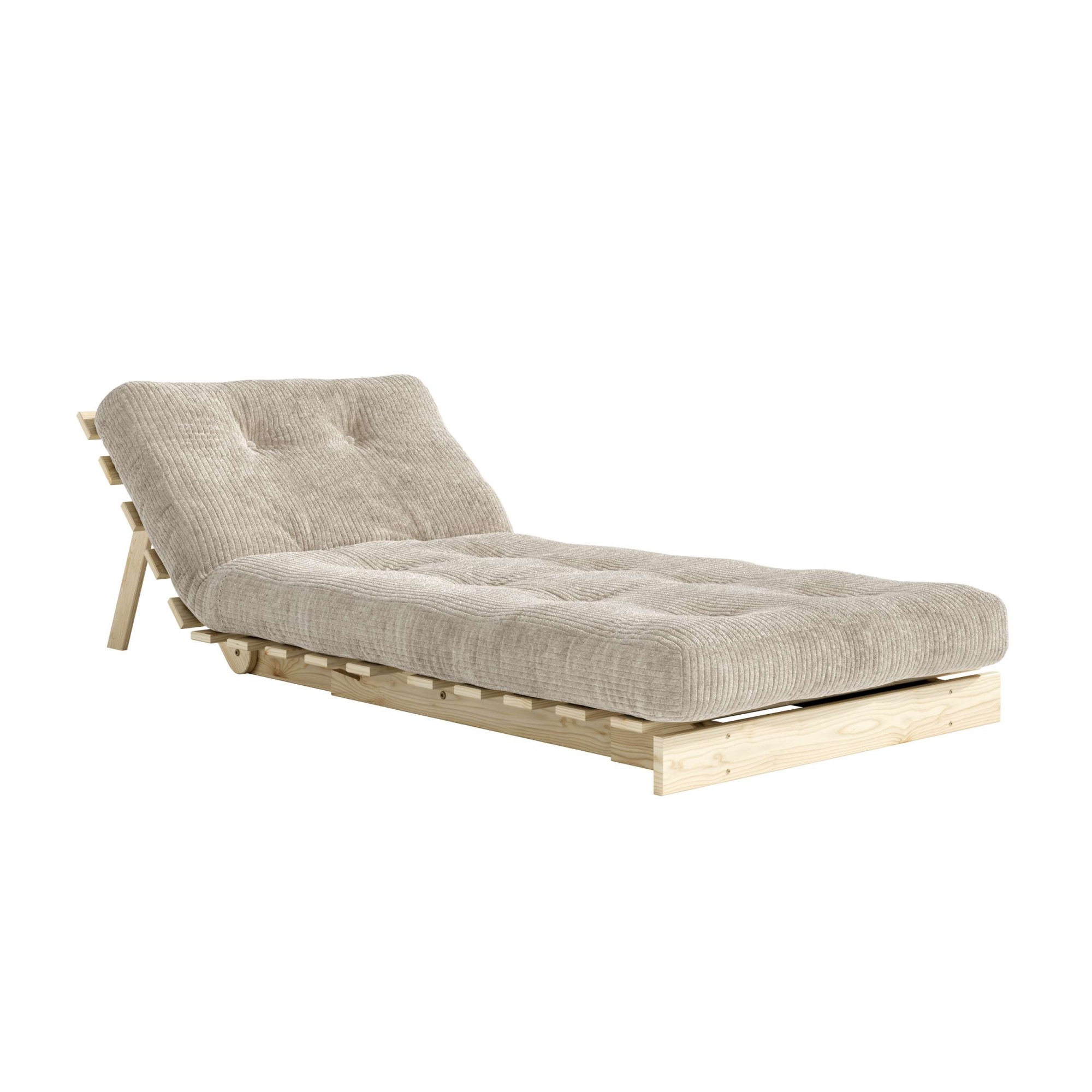 Karup Design Daybett "Roots Sofa Bed, Schlafsofa, Bettfunktion, FSC-Massivholz, B: 90 cm" Inkl. Futonmatratze. Made in Europe, minimalistisches Design
