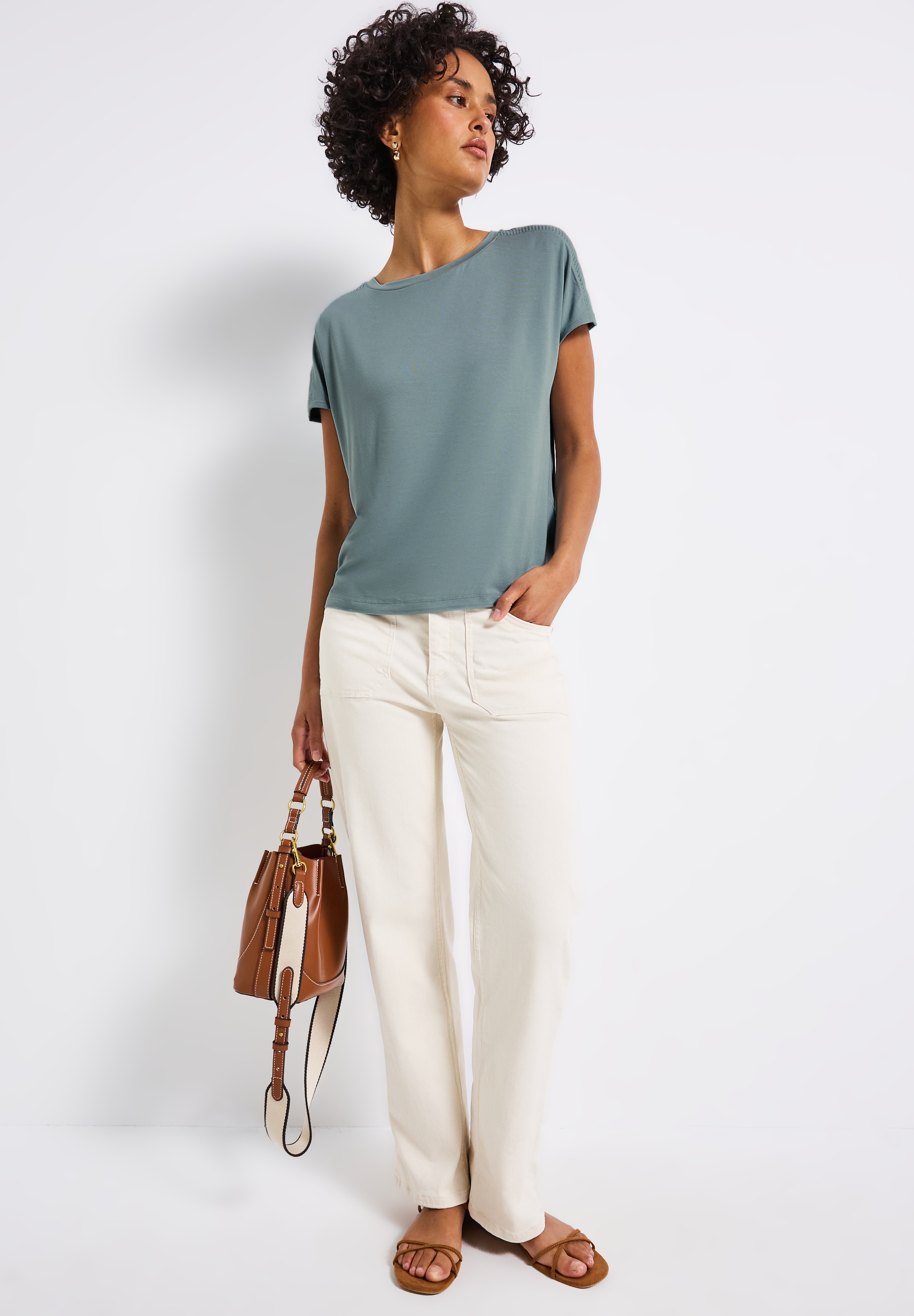 STREET ONE Shirttop, mit Mesh-Detail