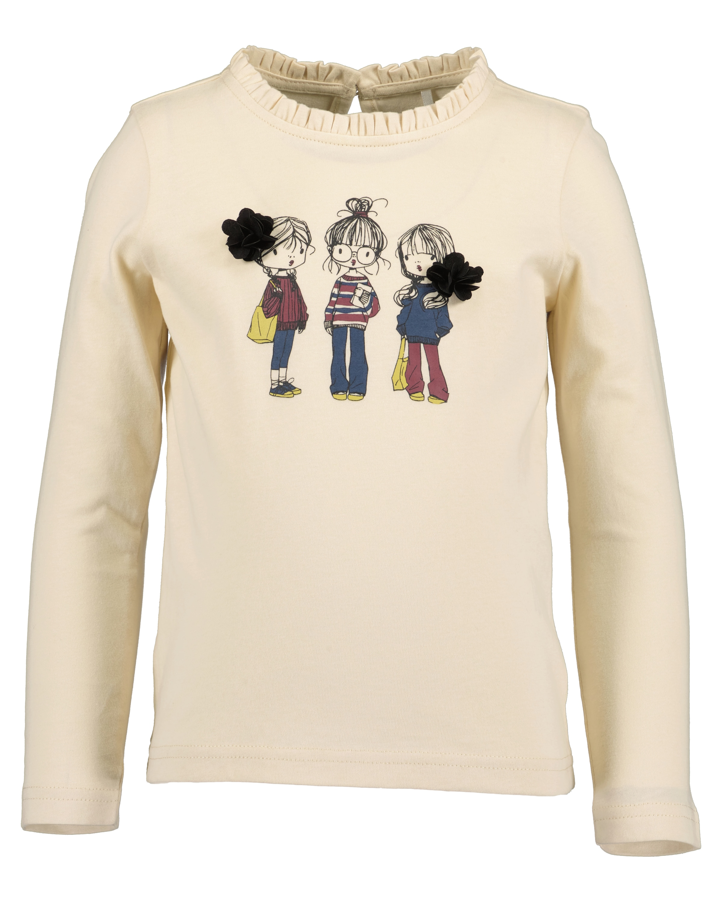 Blue Seven Langarmshirt, (Packung, 2 tlg.), mit tollen Frontmotiven mit hochwertigen Applikationen