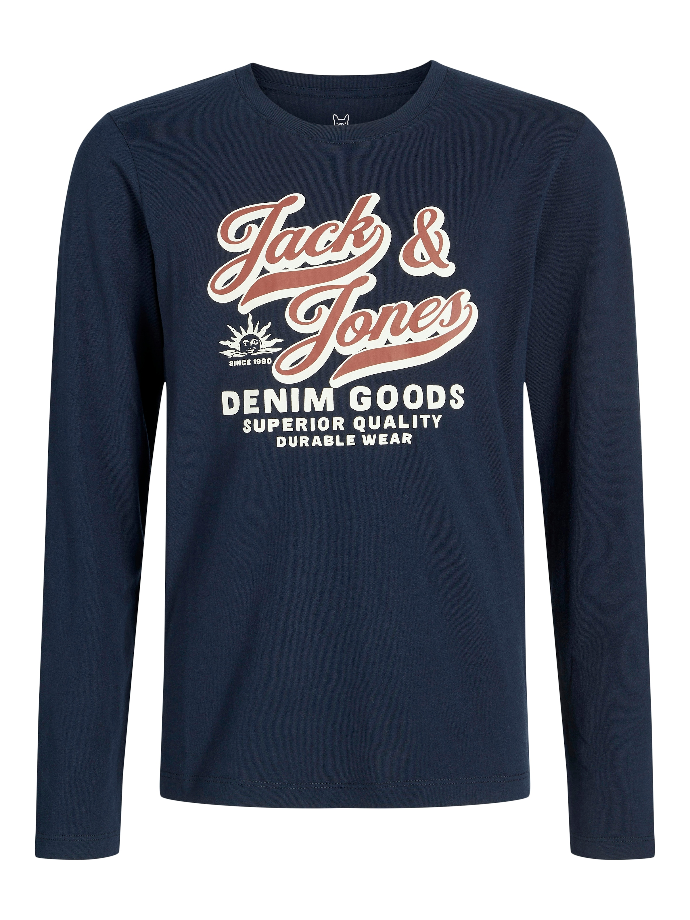 Jack & Jones Junior Langarmshirt »JJELOGO TEE LS 2 COL AW25 2PK MP JNR«, (Packung, 2 tlg.)