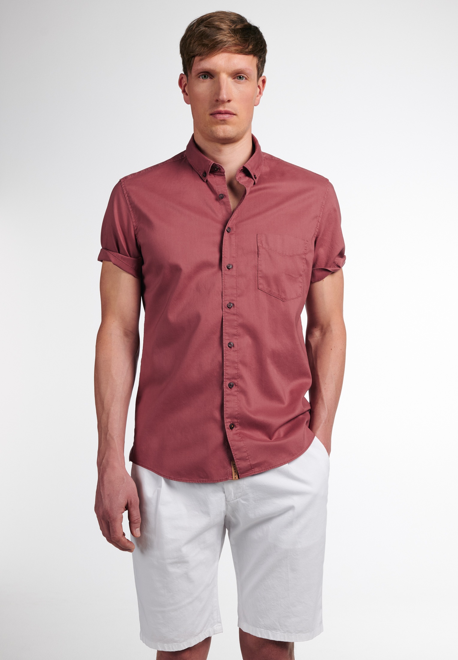 Eterna Kurzarmhemd »SLIM FIT« EASY IRON (bügelleicht)