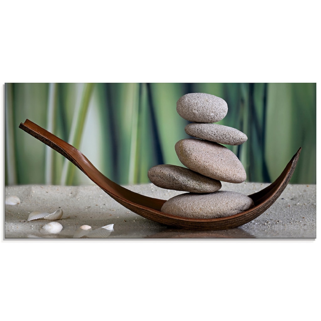 Artland Glasbild »Gleichgewicht«, Zen, (1 St.)